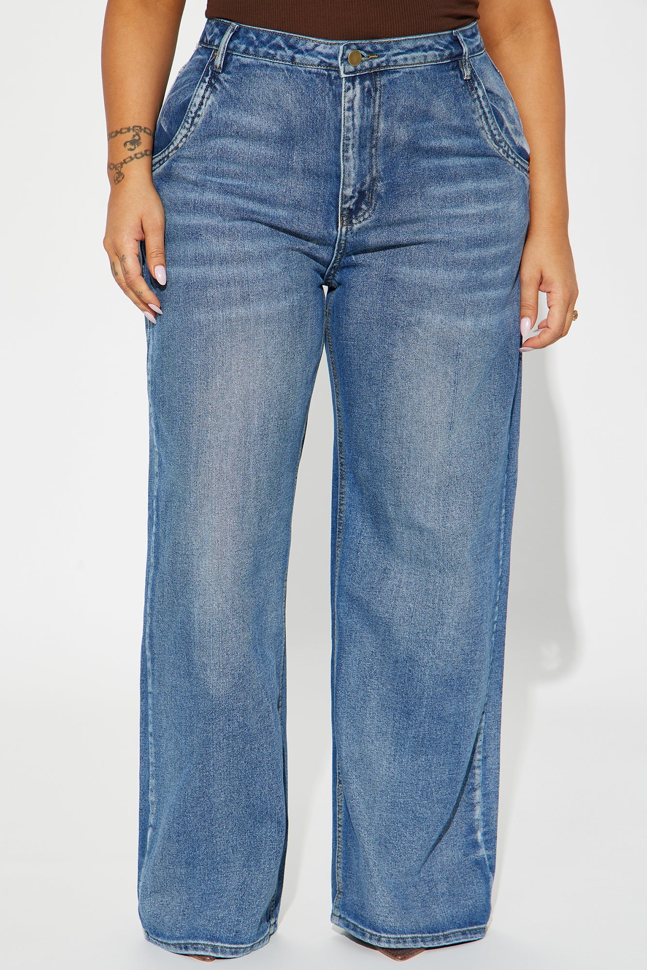 Calling It Off Baggy Jeans - Vintage Wash