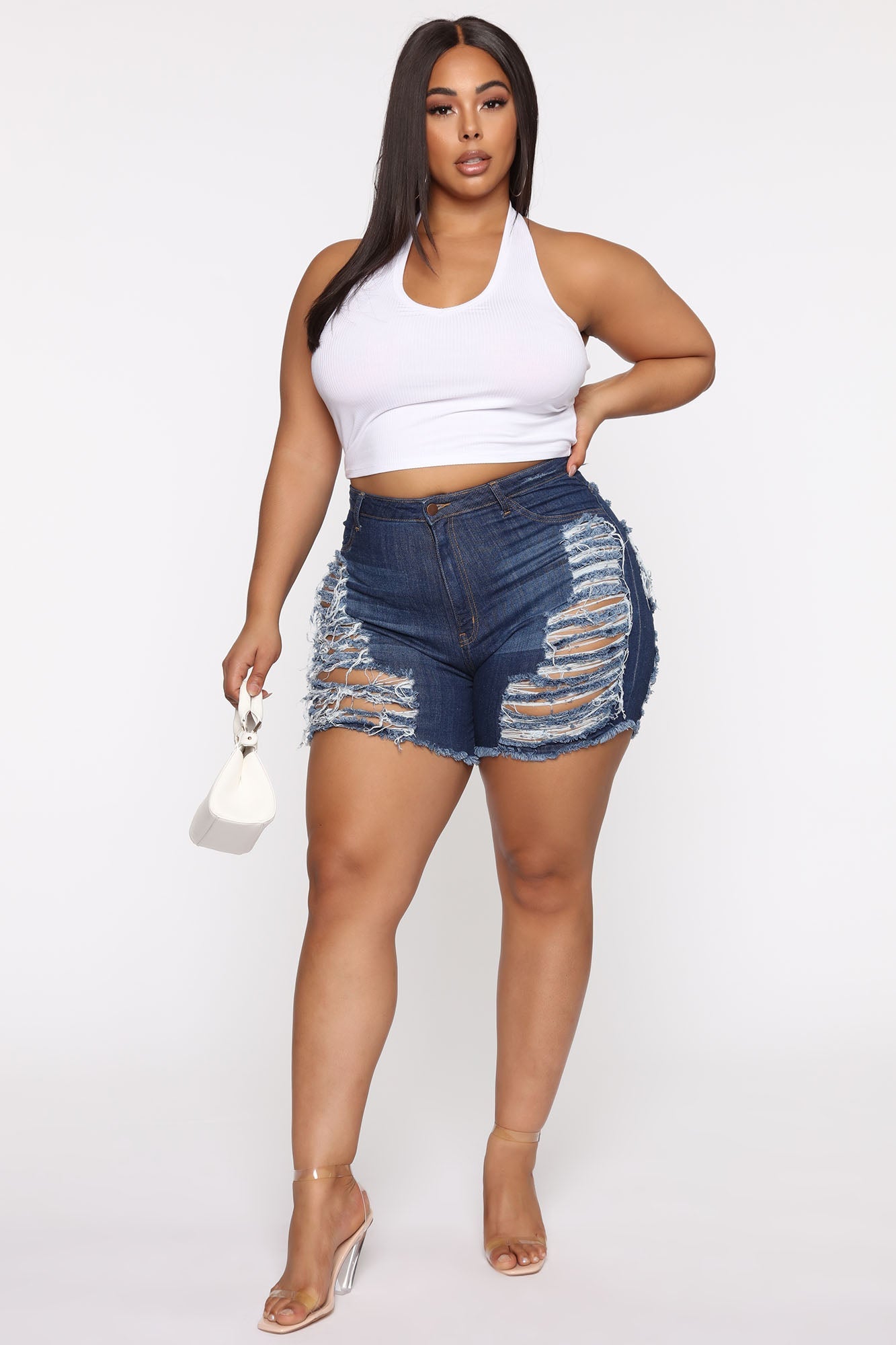 The New Me Halter Top - White