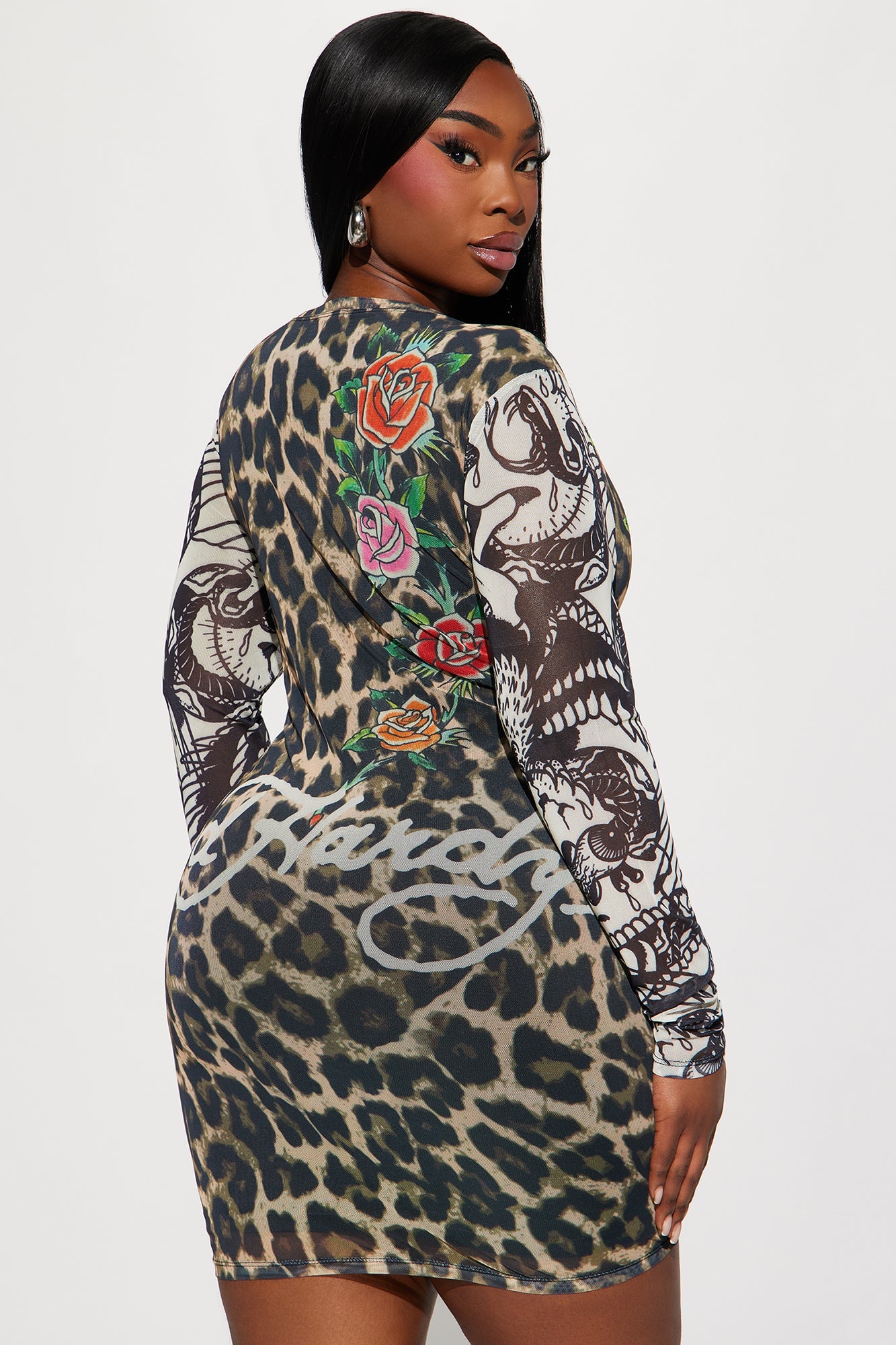 Ed Hardy Leopard Mini Dress - Leopard
