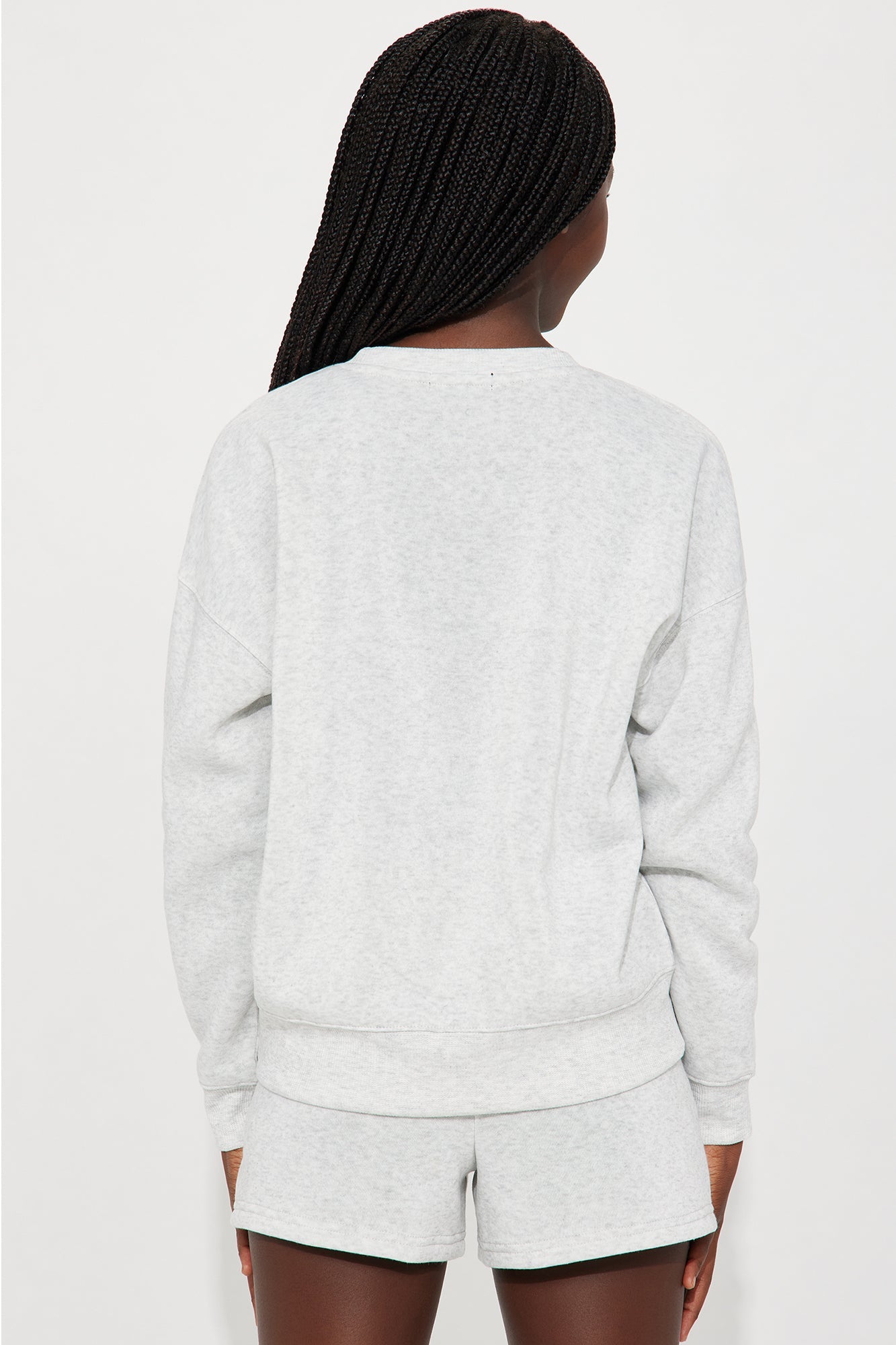 Mini NYC Girly Short Set - Heather Grey
