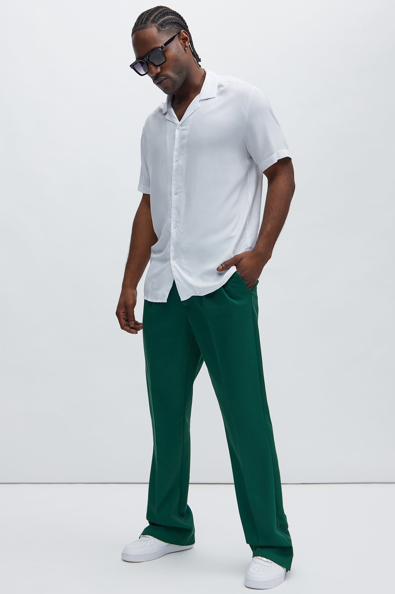 Dawson Relaxed Short Sleeve Cuban Collar Shirt - White