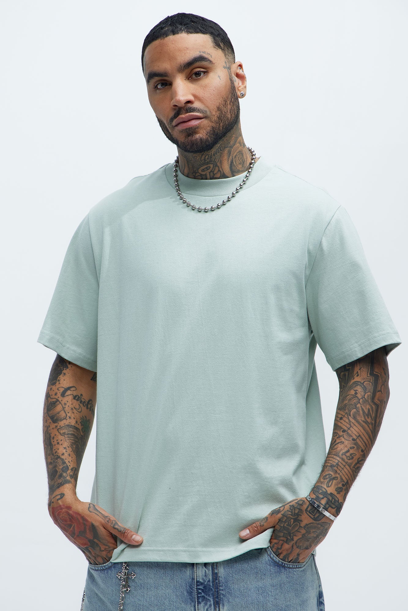 Oversized Heavyweight Tee 240GSM - Sage
