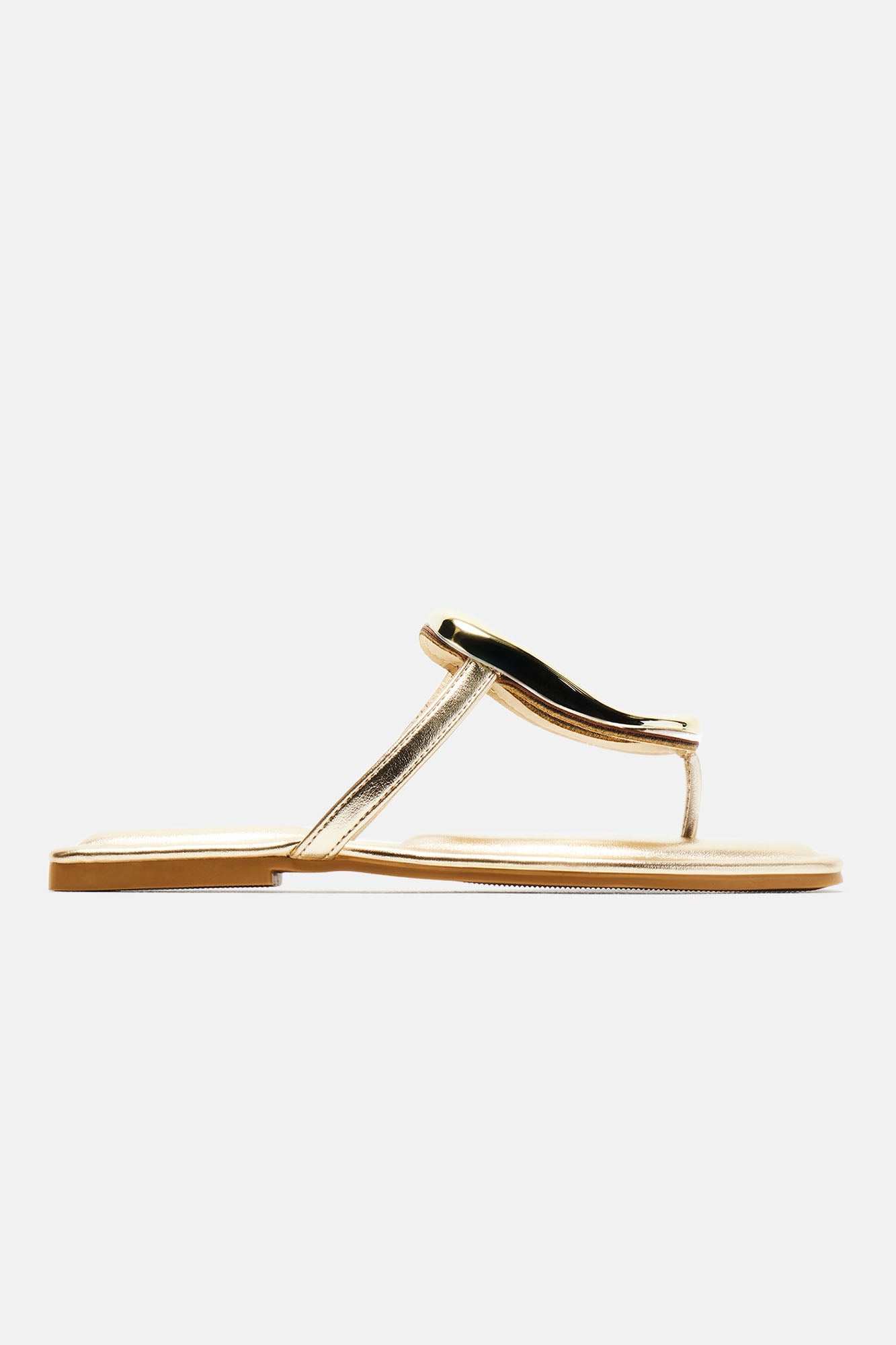New Here Flat Sandals - Gold
