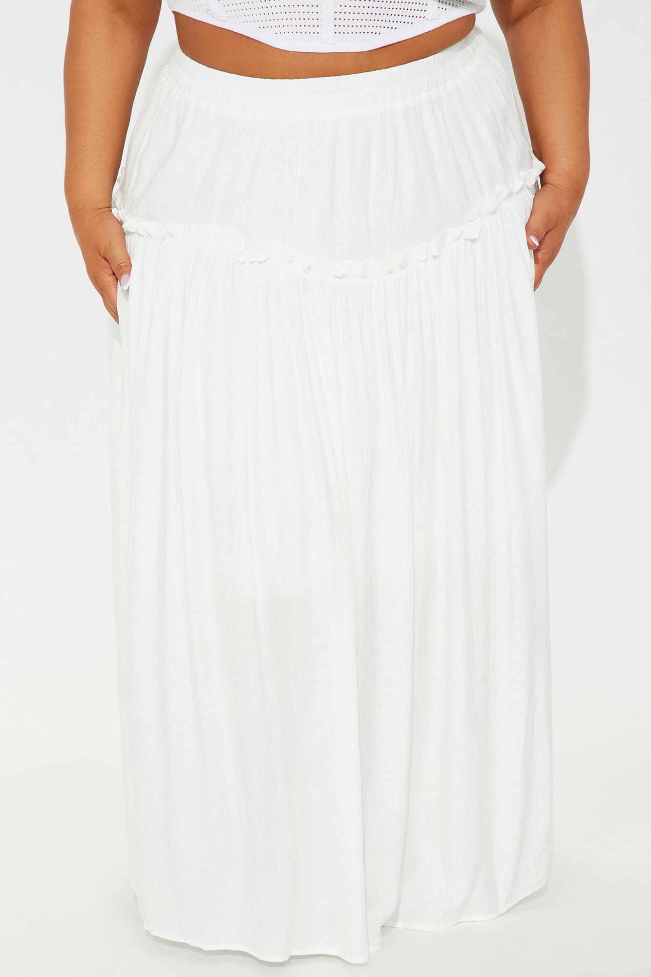 Lily Maxi Skirt - White