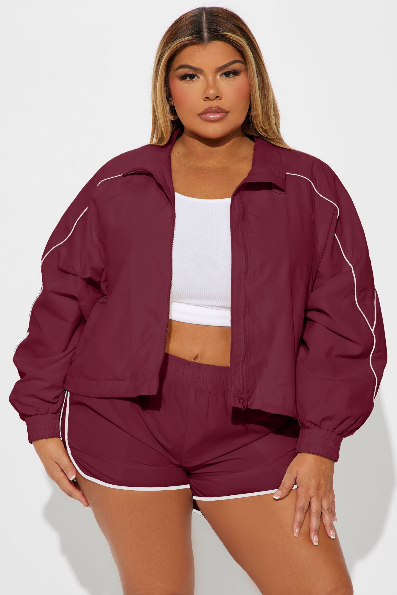 Keep Your Cool Windbreaker - Burgundy
