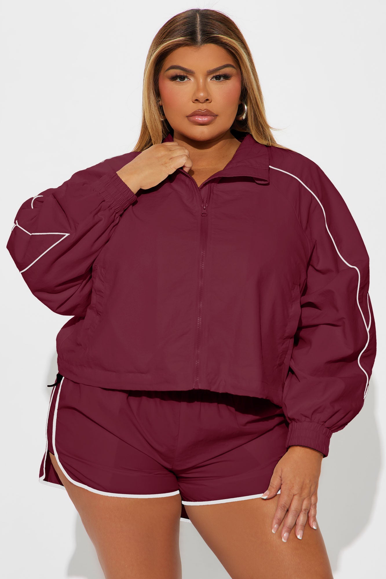 Keep Your Cool Windbreaker - Burgundy