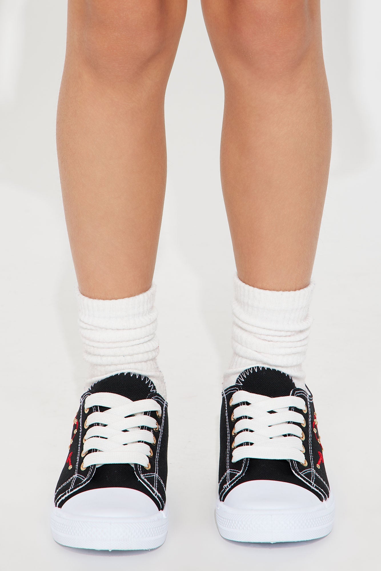 Mini Struck My Heart Sneaker - Black