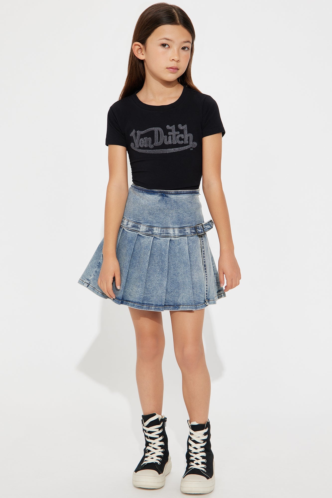 Mini Von Dutch Wings Baby Tee - Black