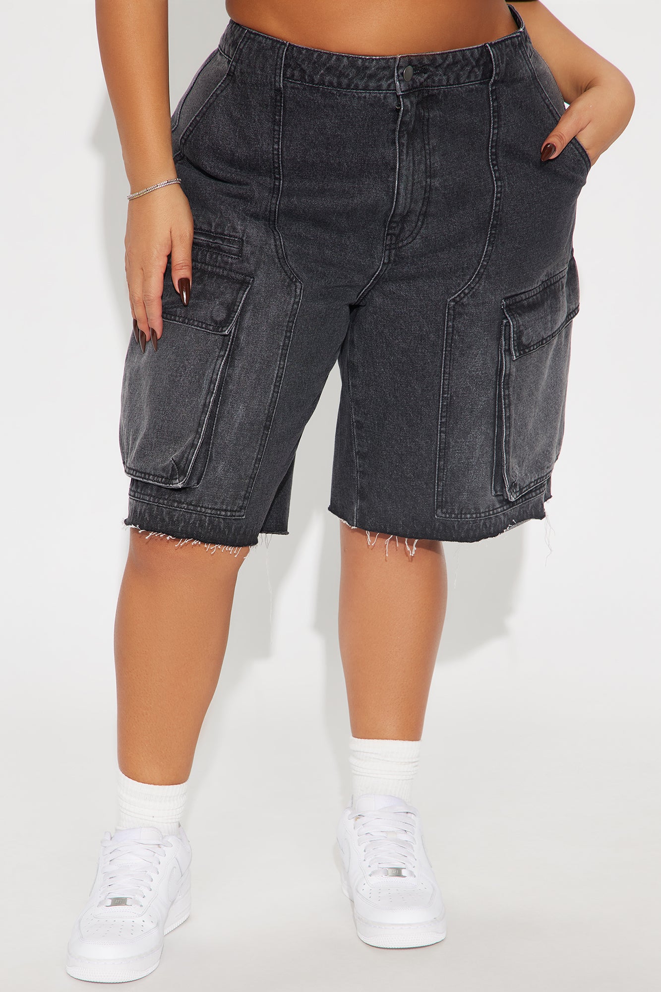 Parker Denim Cargo Jorts - Black Wash