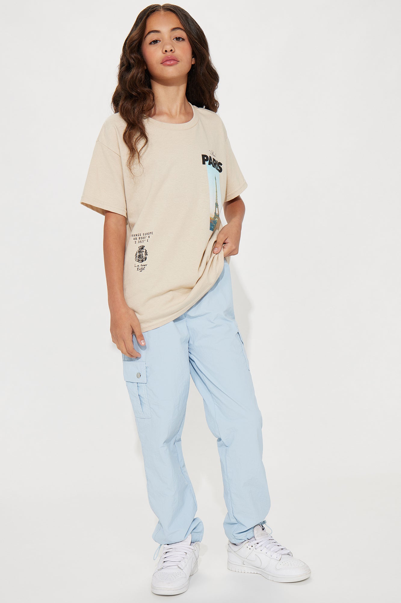 Mini Parachute Cargo Pants - SkyBlue