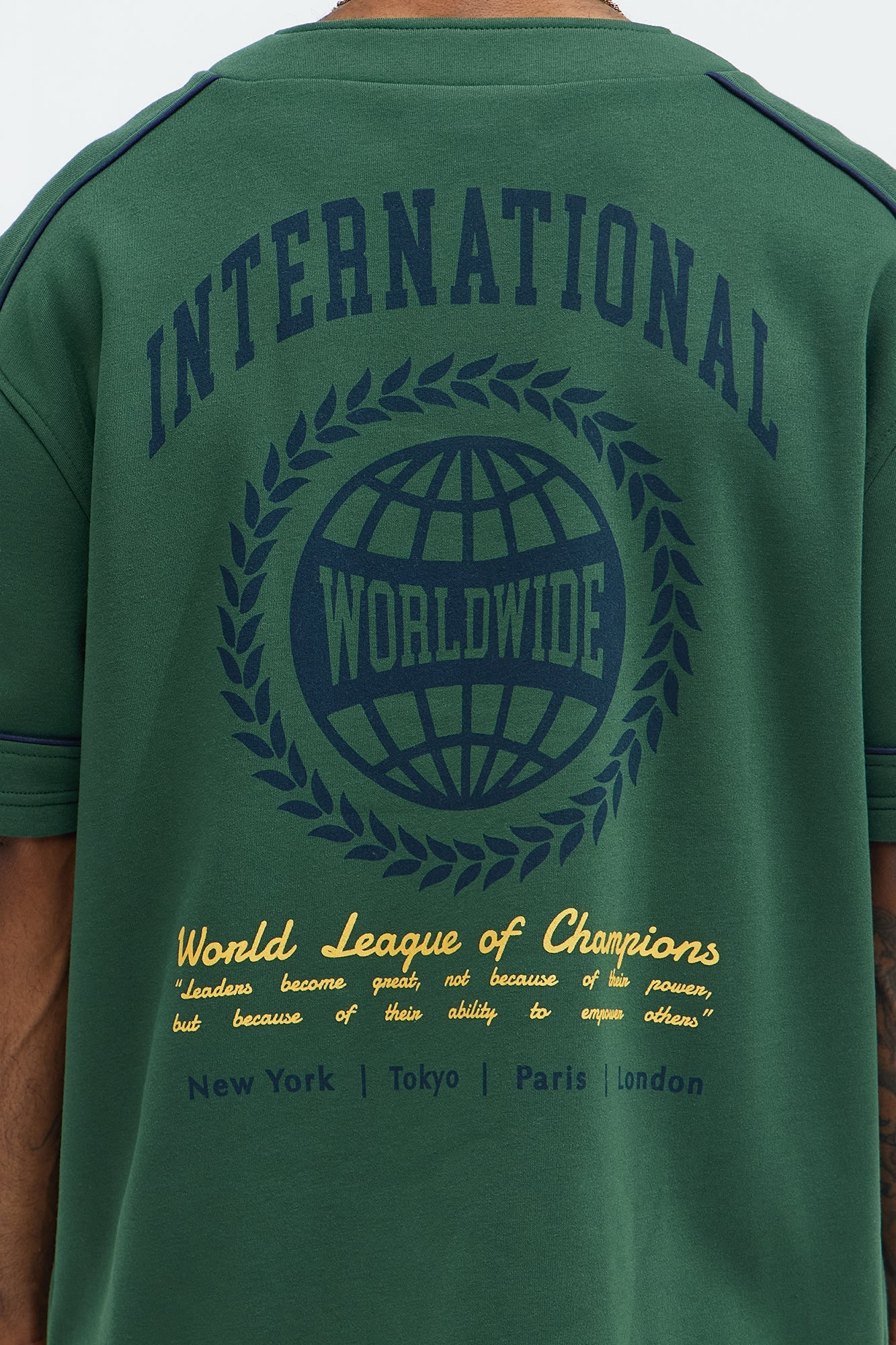 International Champ Short Sleeve Henley - Hunter Green