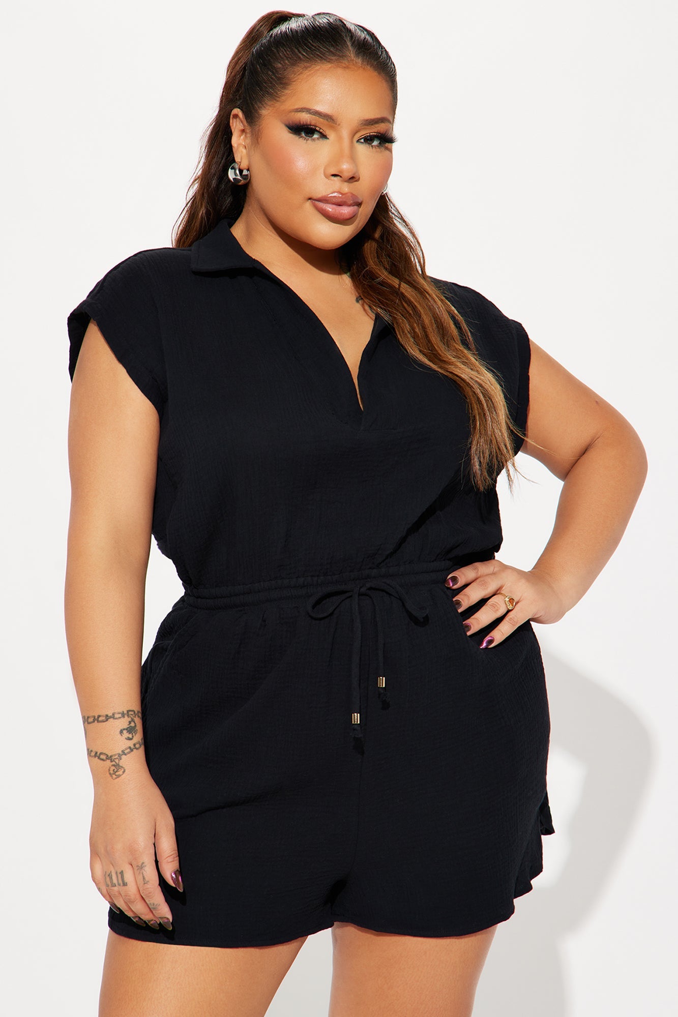 White Sands Romper - Black