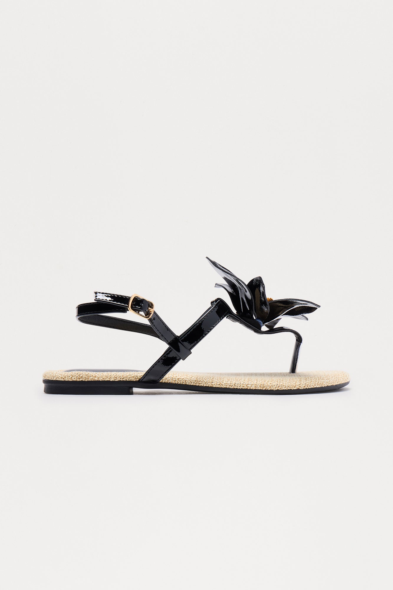 Thrive Flower Sandals - Black