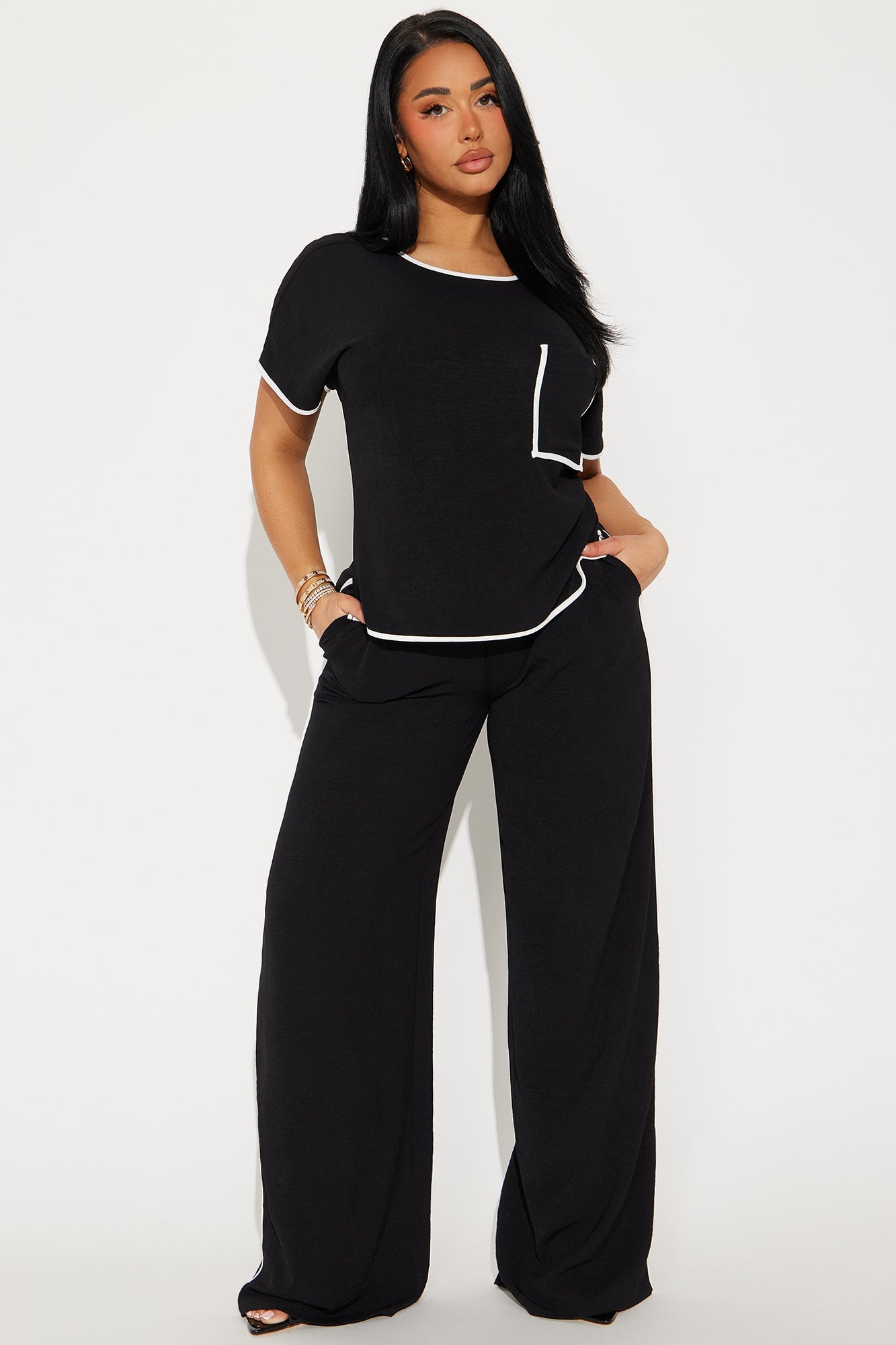 The Elena Pant Set - Black