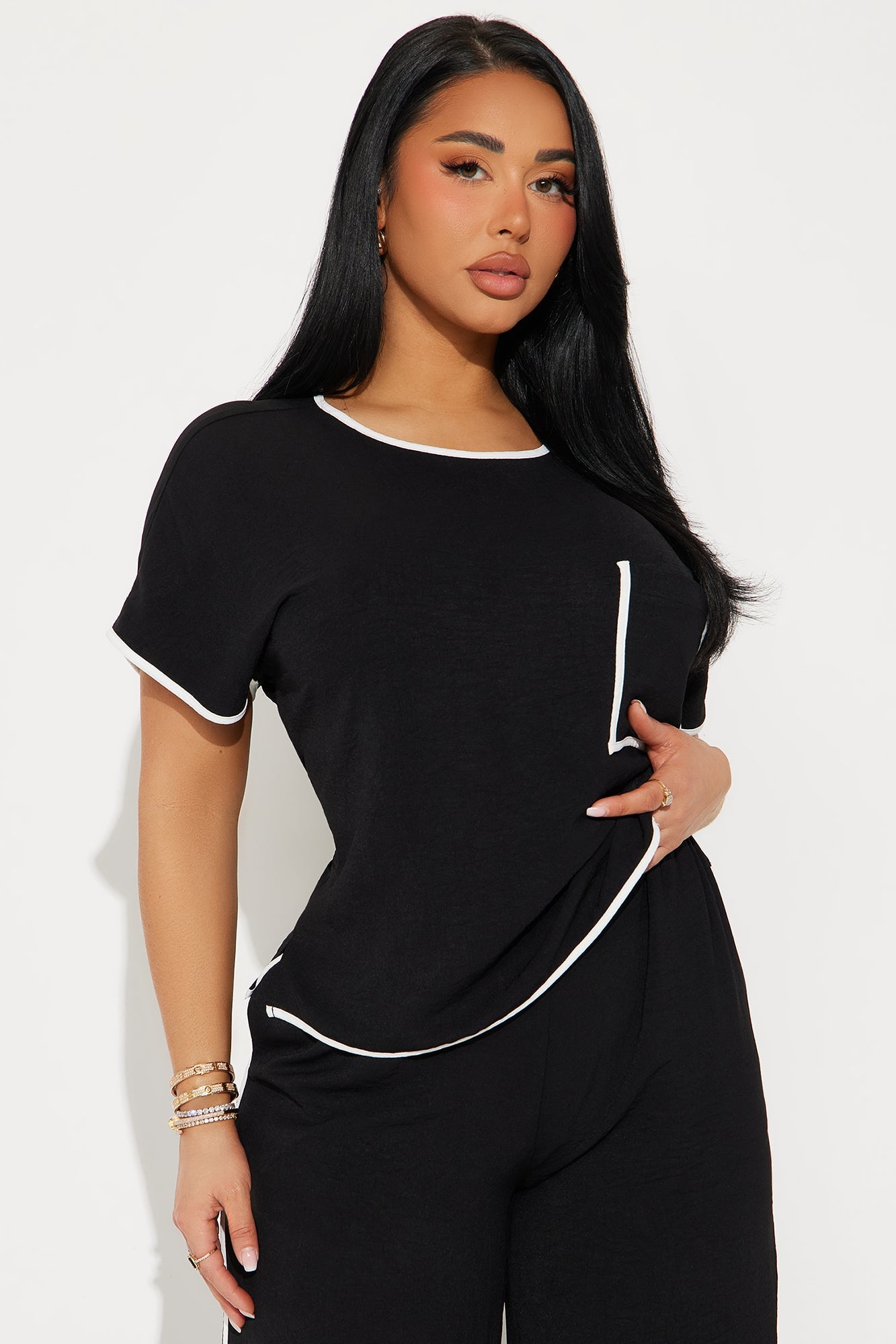 The Elena Pant Set - Black