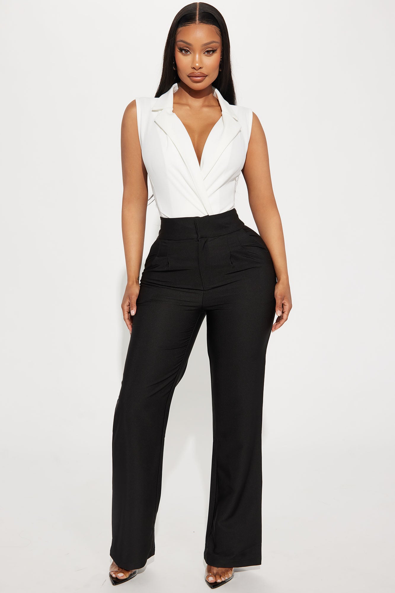 Office Baddie Bodysuit - Ivory