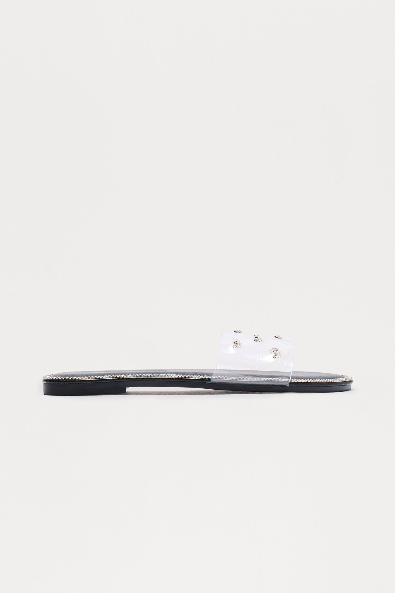 Kasen Rhinestone Trim Sandals - Black