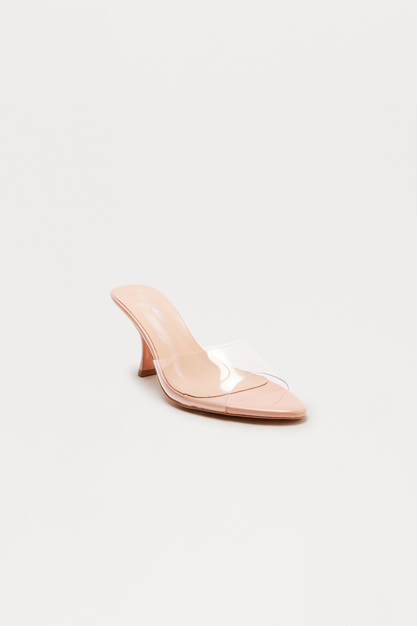 Midnight Clear PVC Mules - Nude