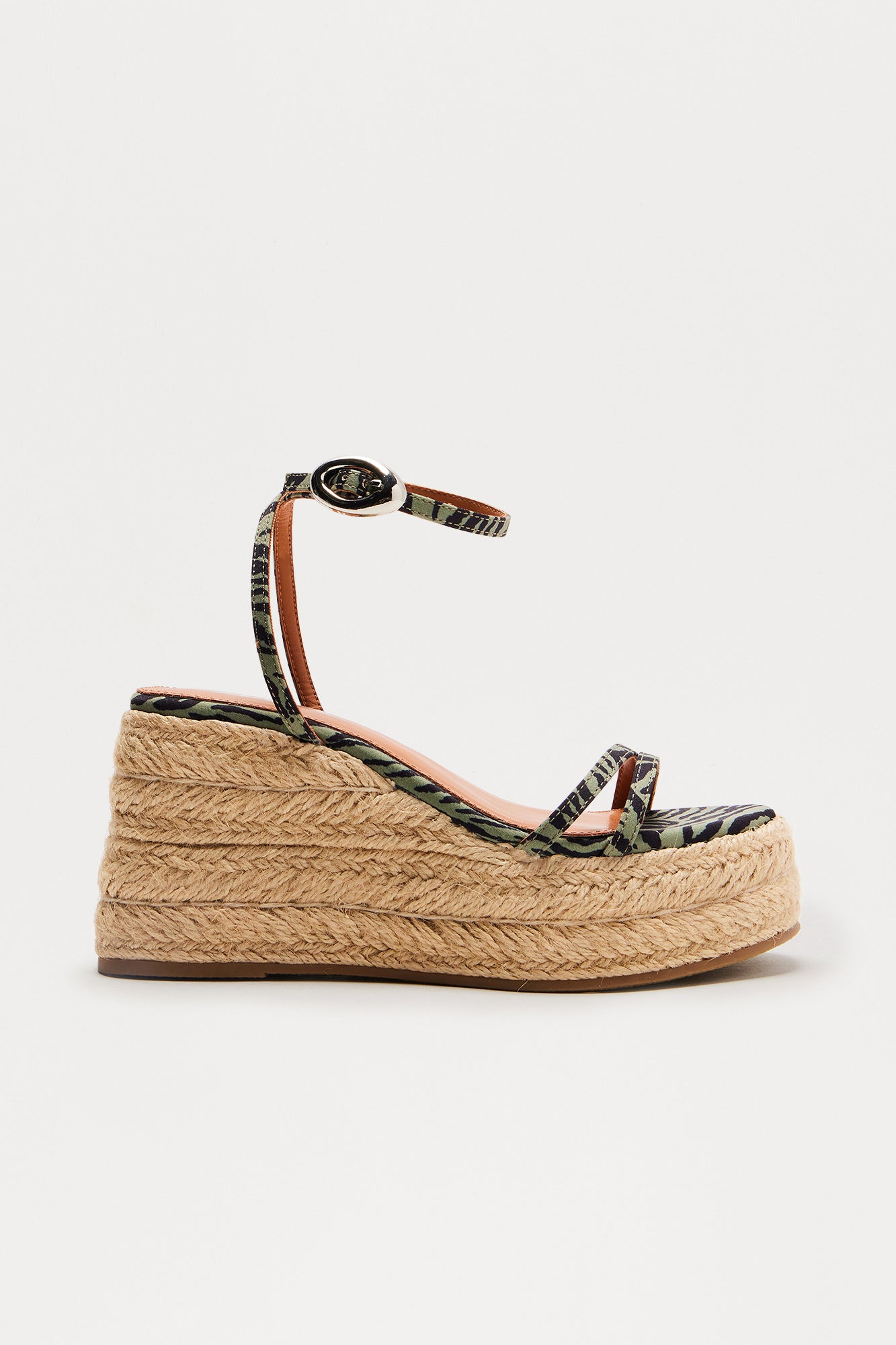 Citra Jute Wedges - Black/combo