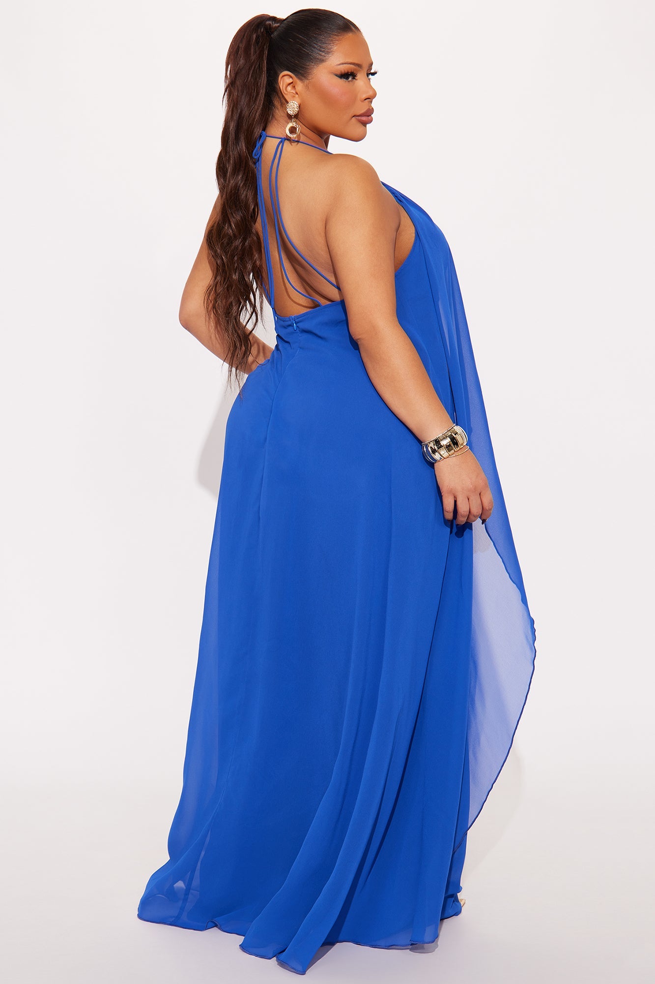 Bella Flowy Chiffon Jumpsuit - Blue