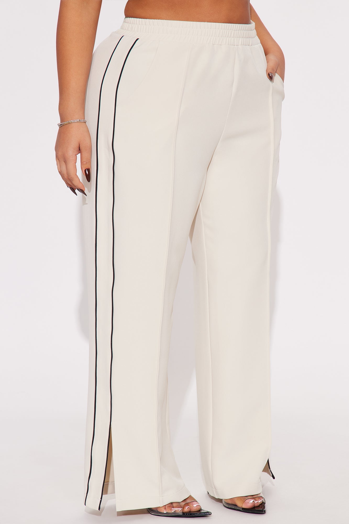 Gillian Track Trouser Pant - Cream