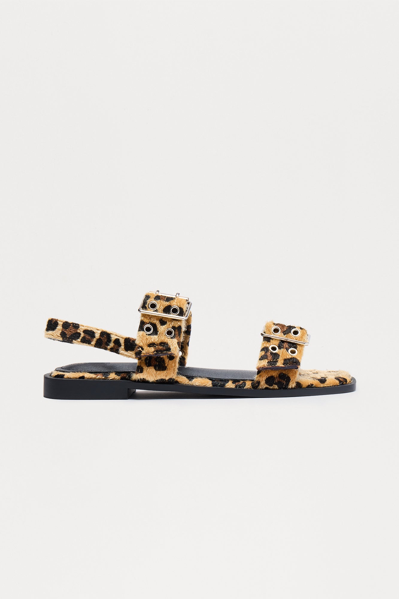 Dolen Buckle Slingback Sandals - Leopard
