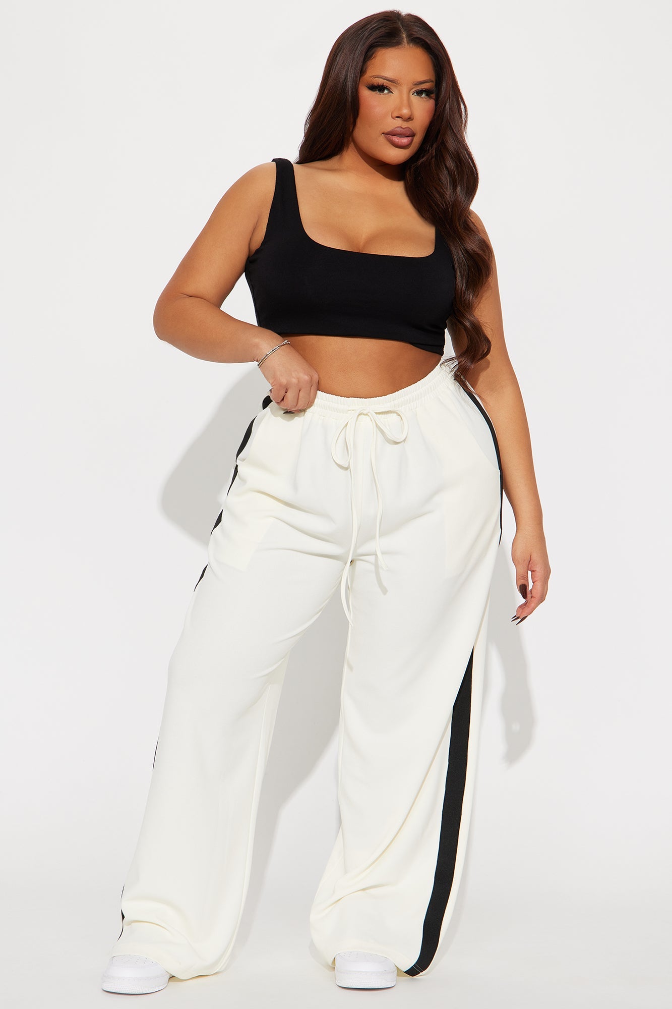 Point Of View Track Trouser Pant - Cream