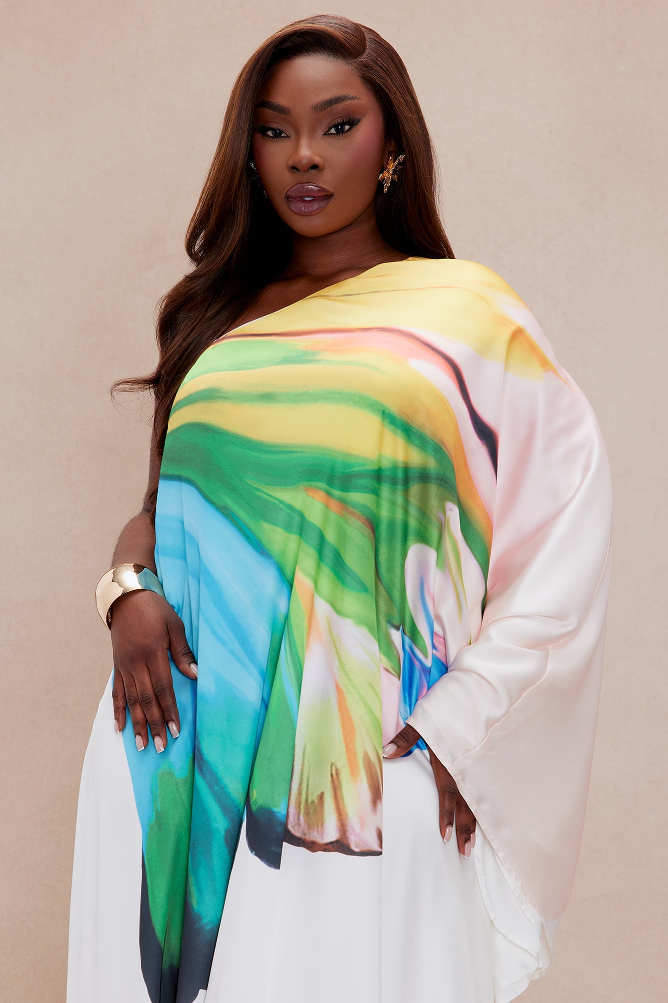 Drinks On The Beach Kaftan - Turquoise/combo