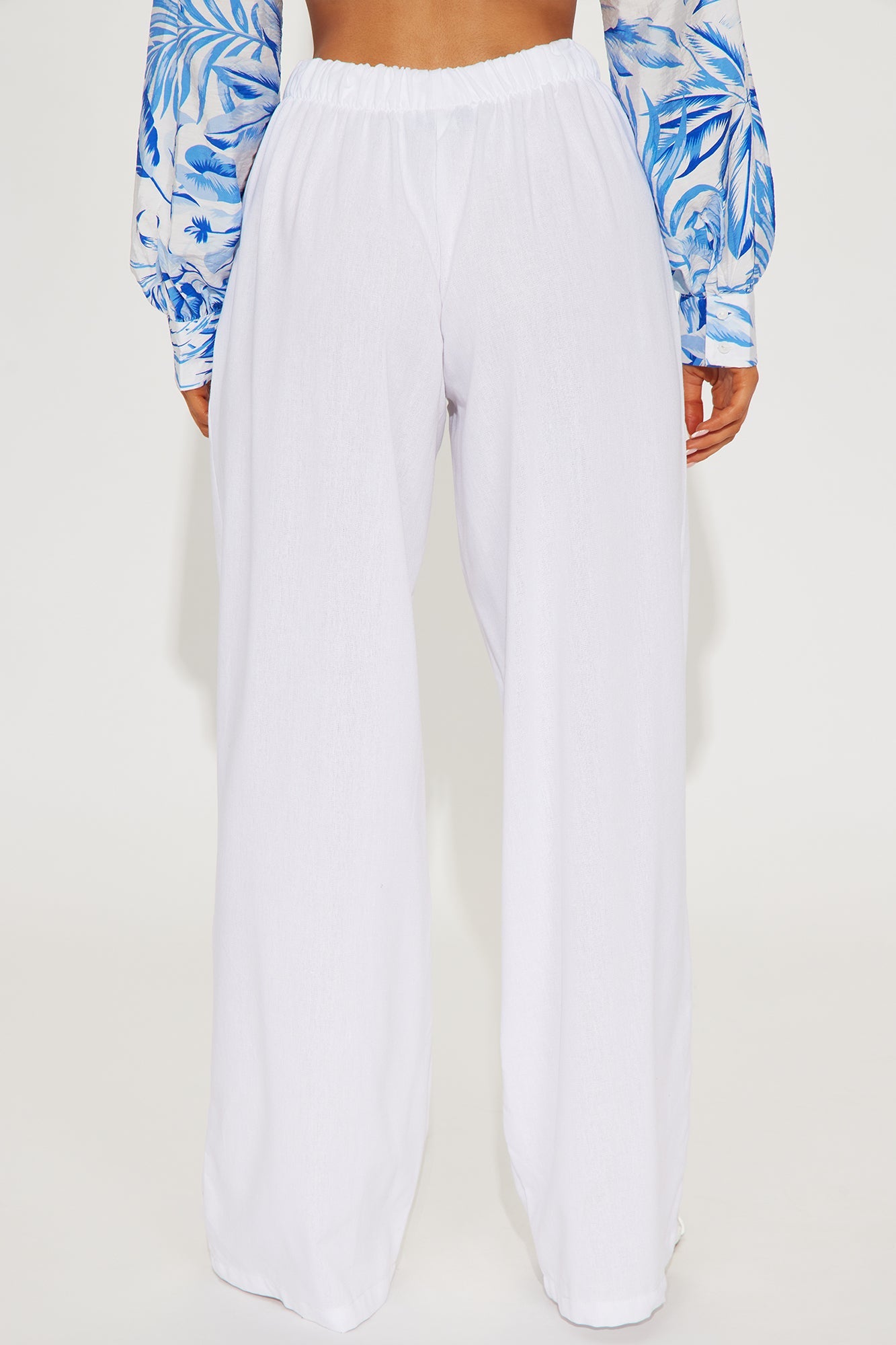 Beach Walks Linen Pant - White