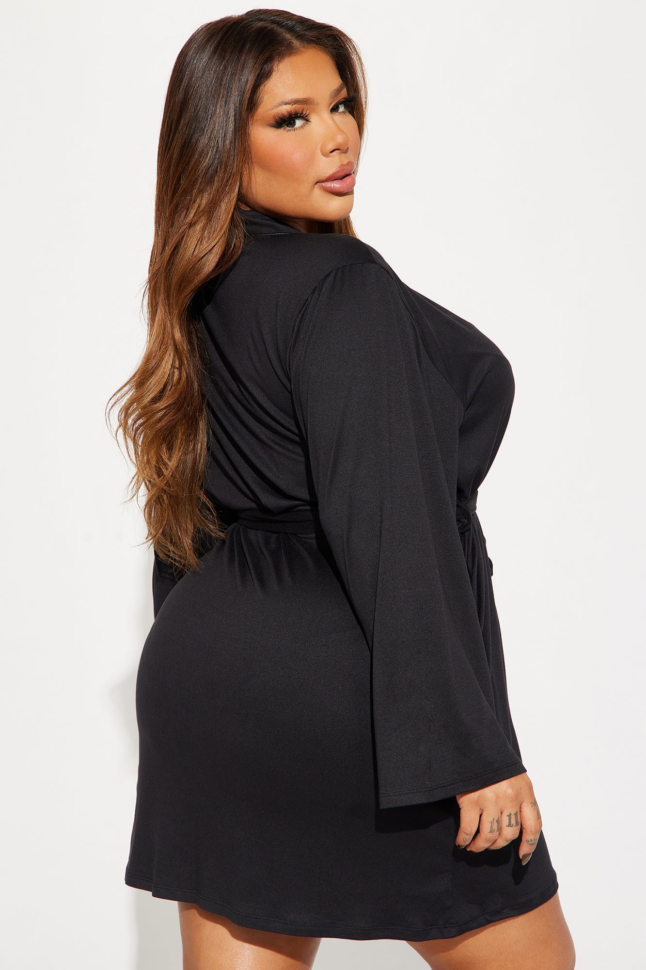 Too Busy Relaxing PJ Robe - Black