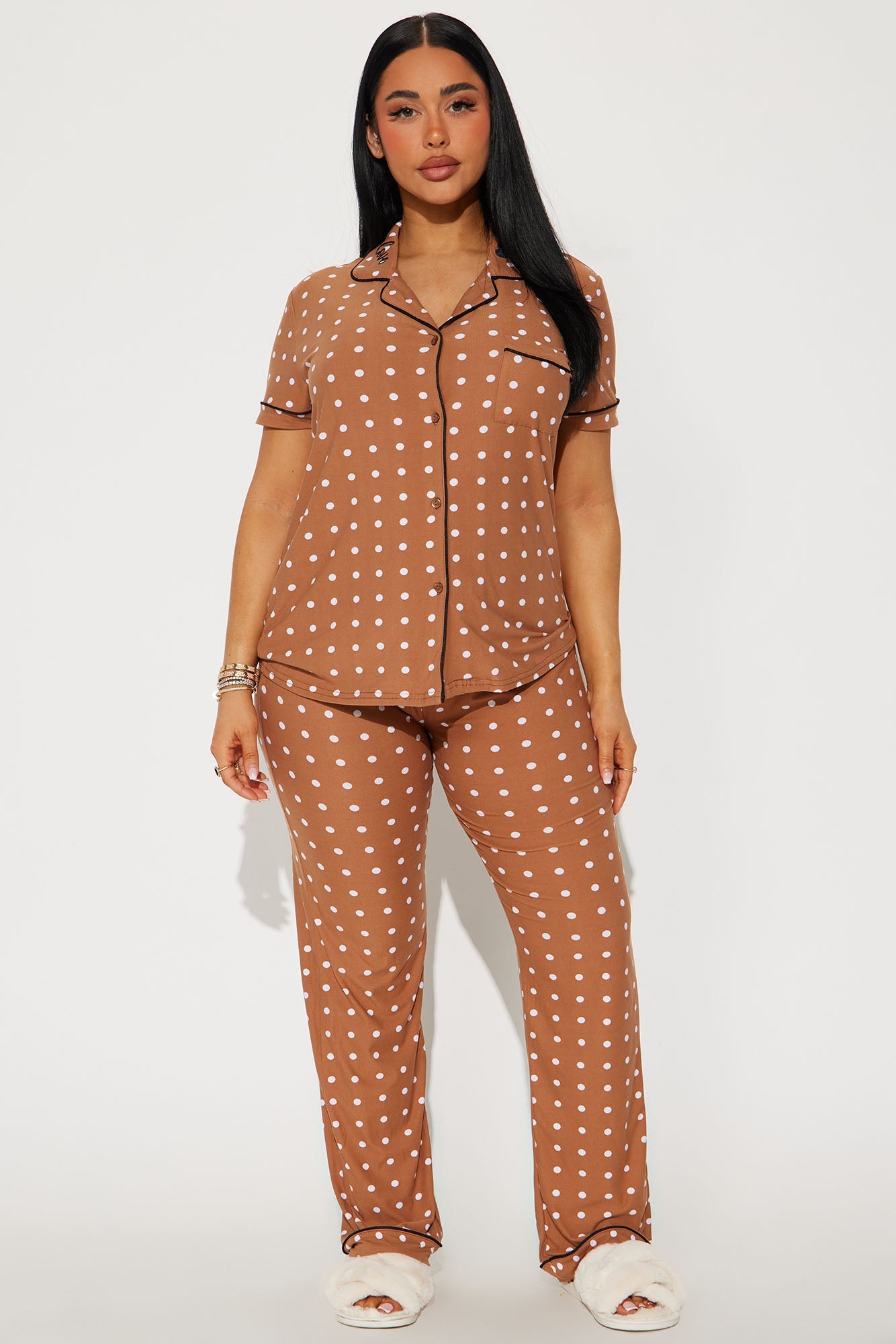 Dreaming Of You PJ Pant Set - Brown