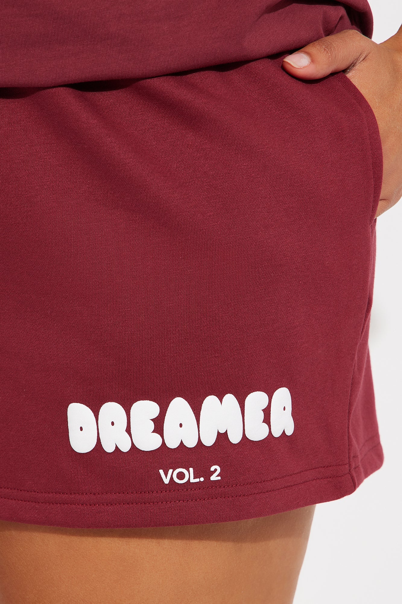 City Of Dreamers Short Set - Burgundy