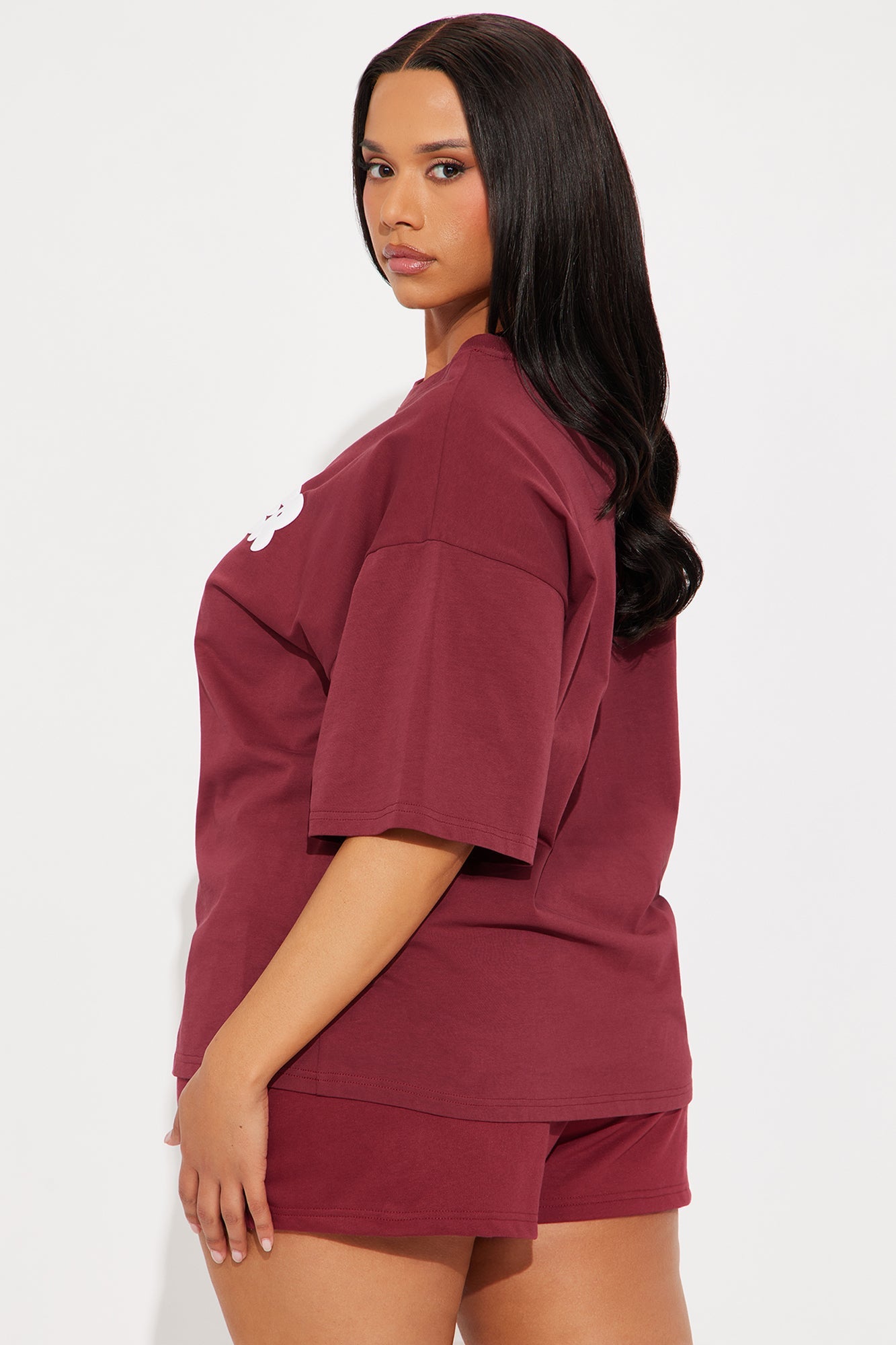 City Of Dreamers Short Set - Burgundy