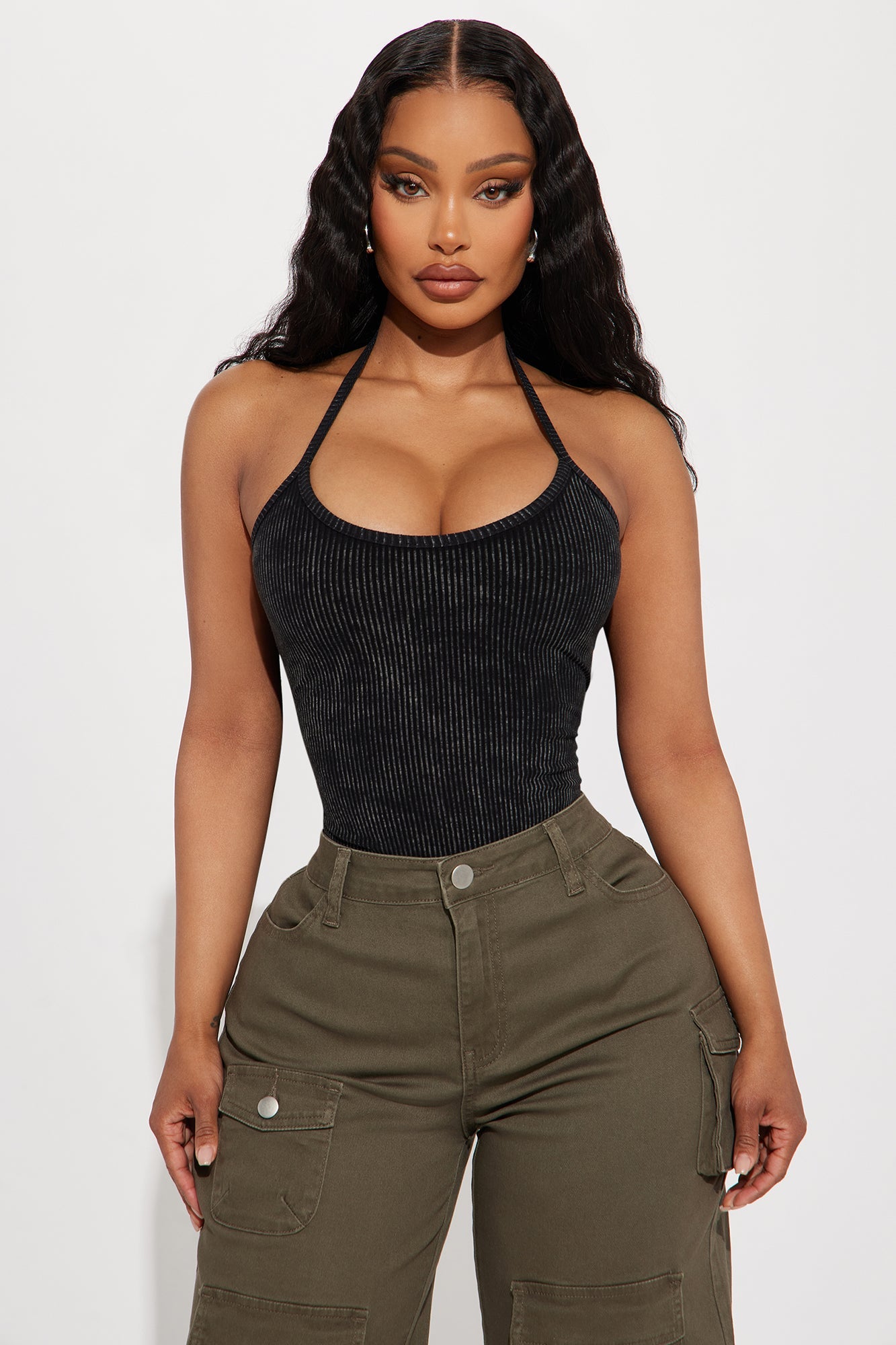Ari Washed Bodysuit - Black Wash