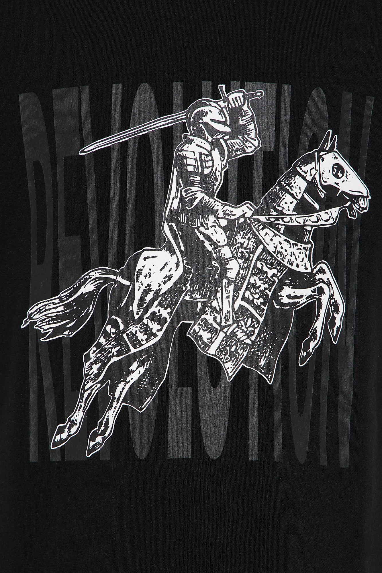 Mini Tyson Crusader Printed Oversized Short Sleeve Tee - Black