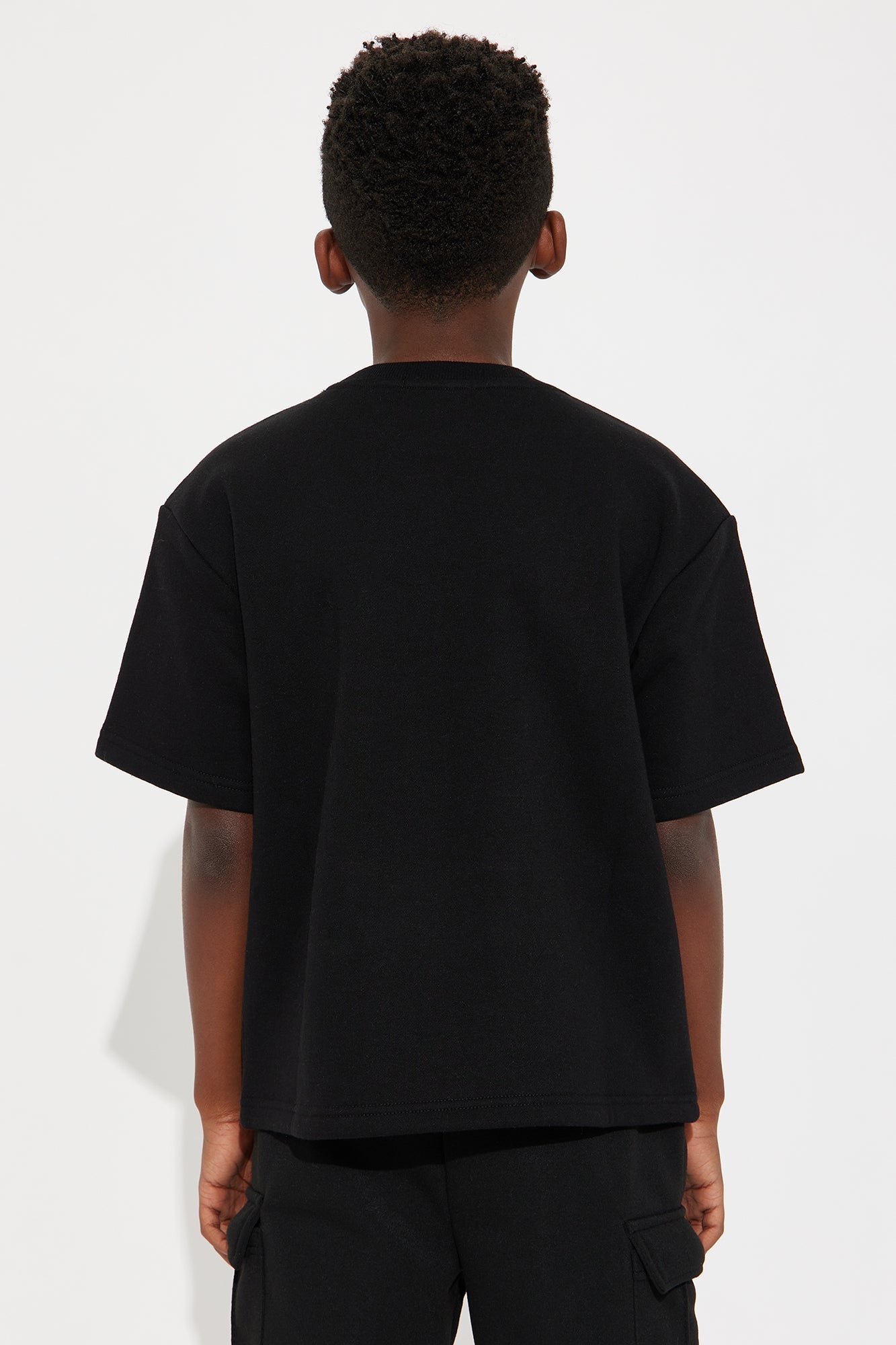 Mini Tyson Crusader Printed Oversized Short Sleeve Tee - Black