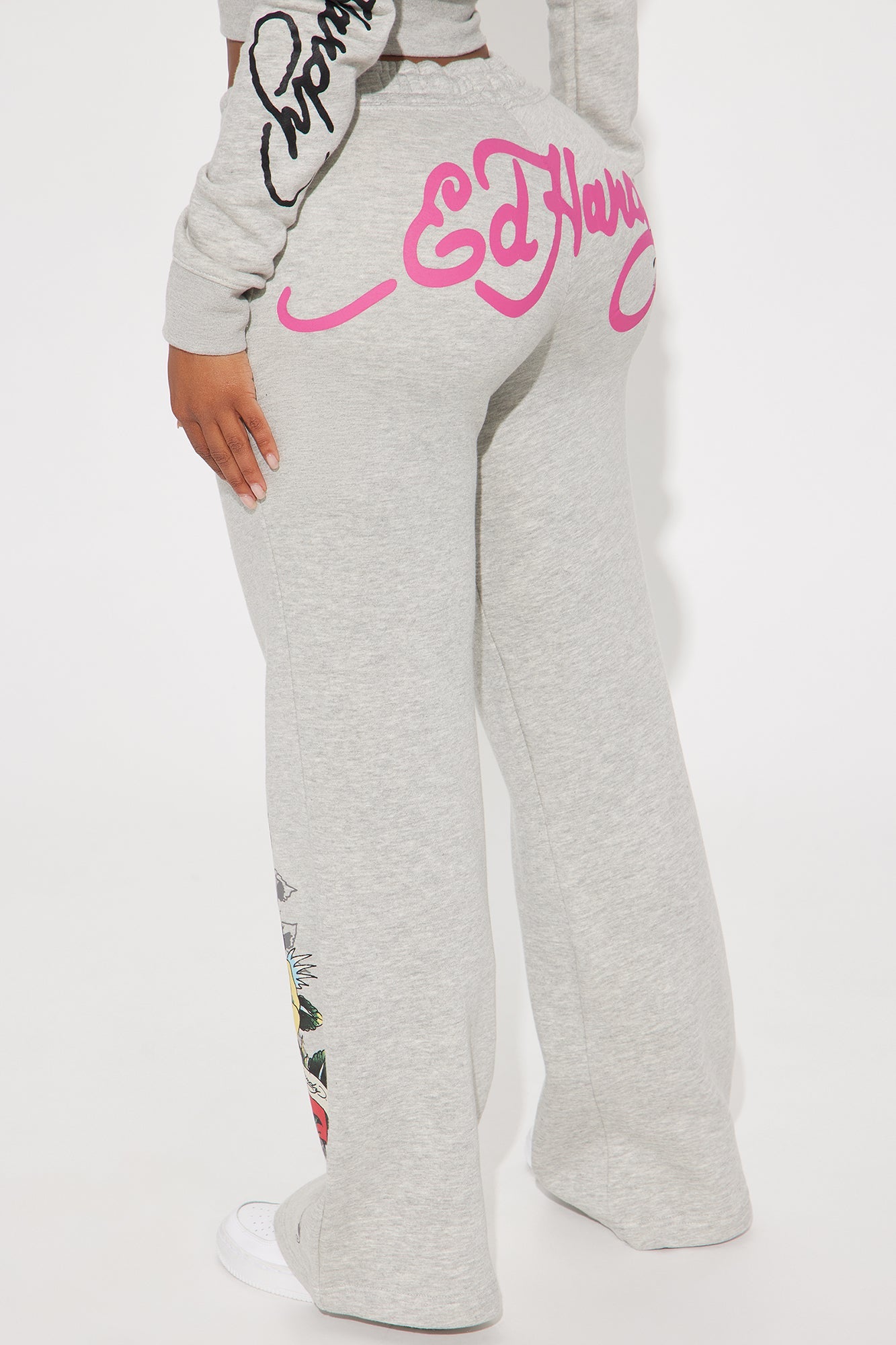 Ed Hardy Rose And Sword Sweatpant - Heather Grey