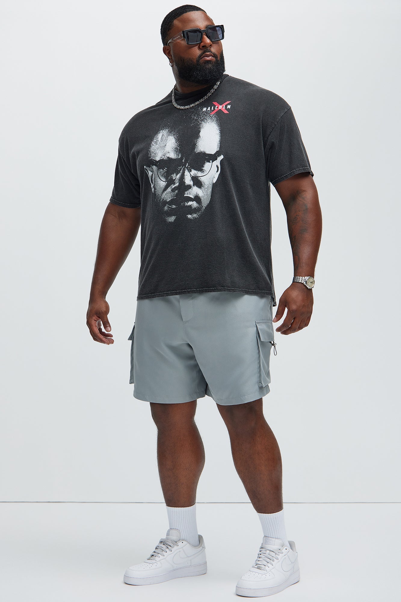 Keep It Coming Cargo Nylon Shorts - Grey