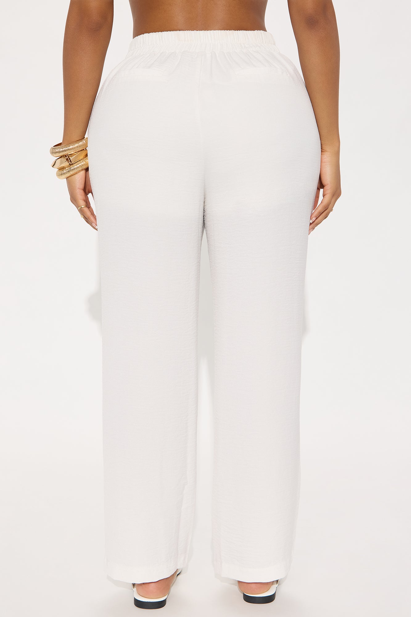 Turning Heads Airflow Wide Leg Trouser - Off White