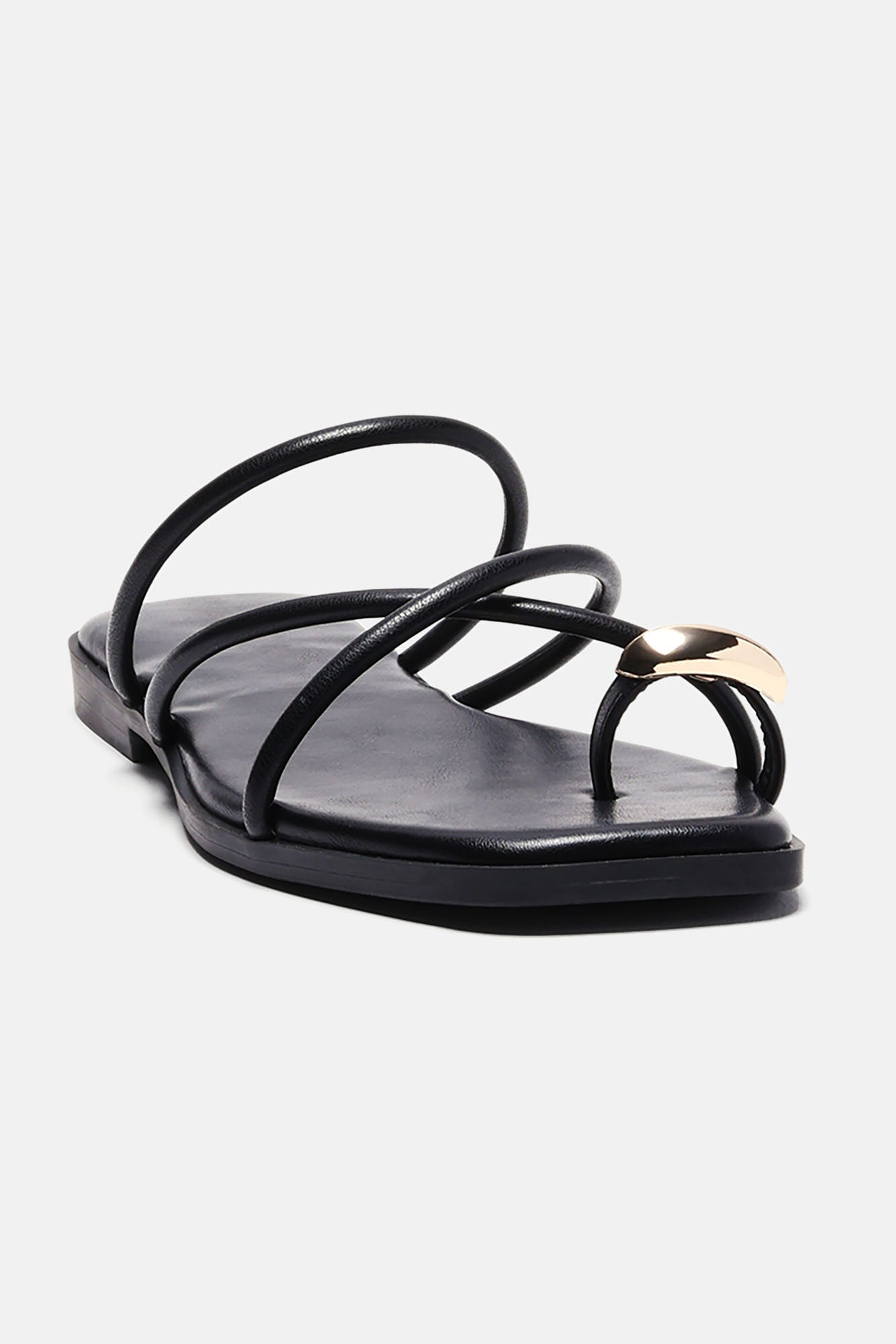 Libbie Flat Sandals - Black