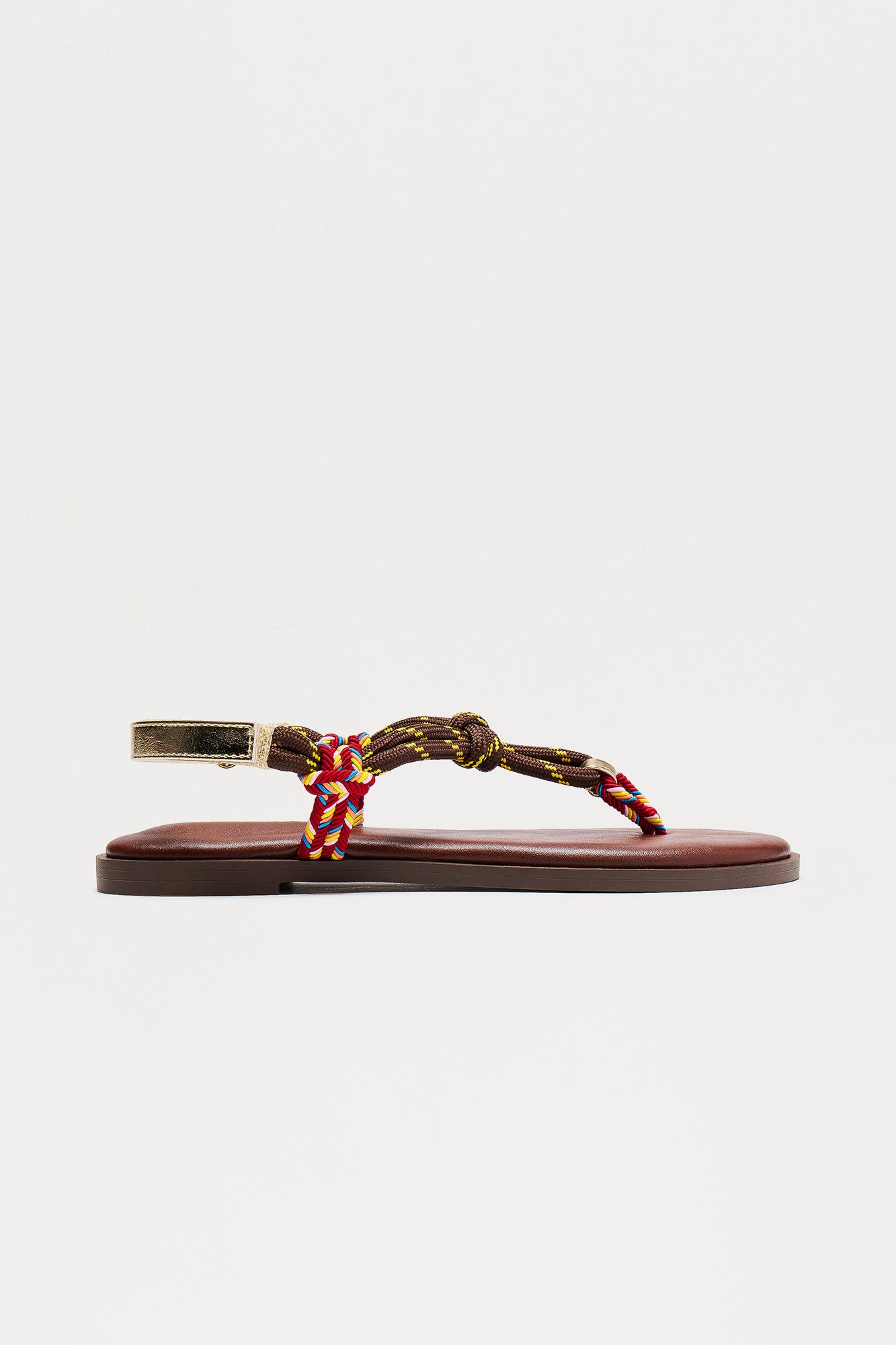 Sequoia Faux Leather Slingback Sandals - Brown