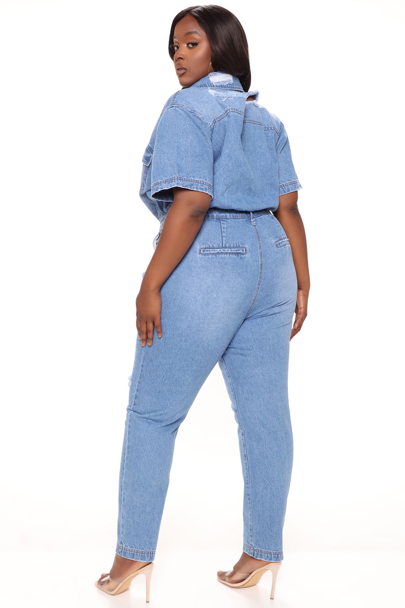 Downtown Vibes Jumpsuit - Denim