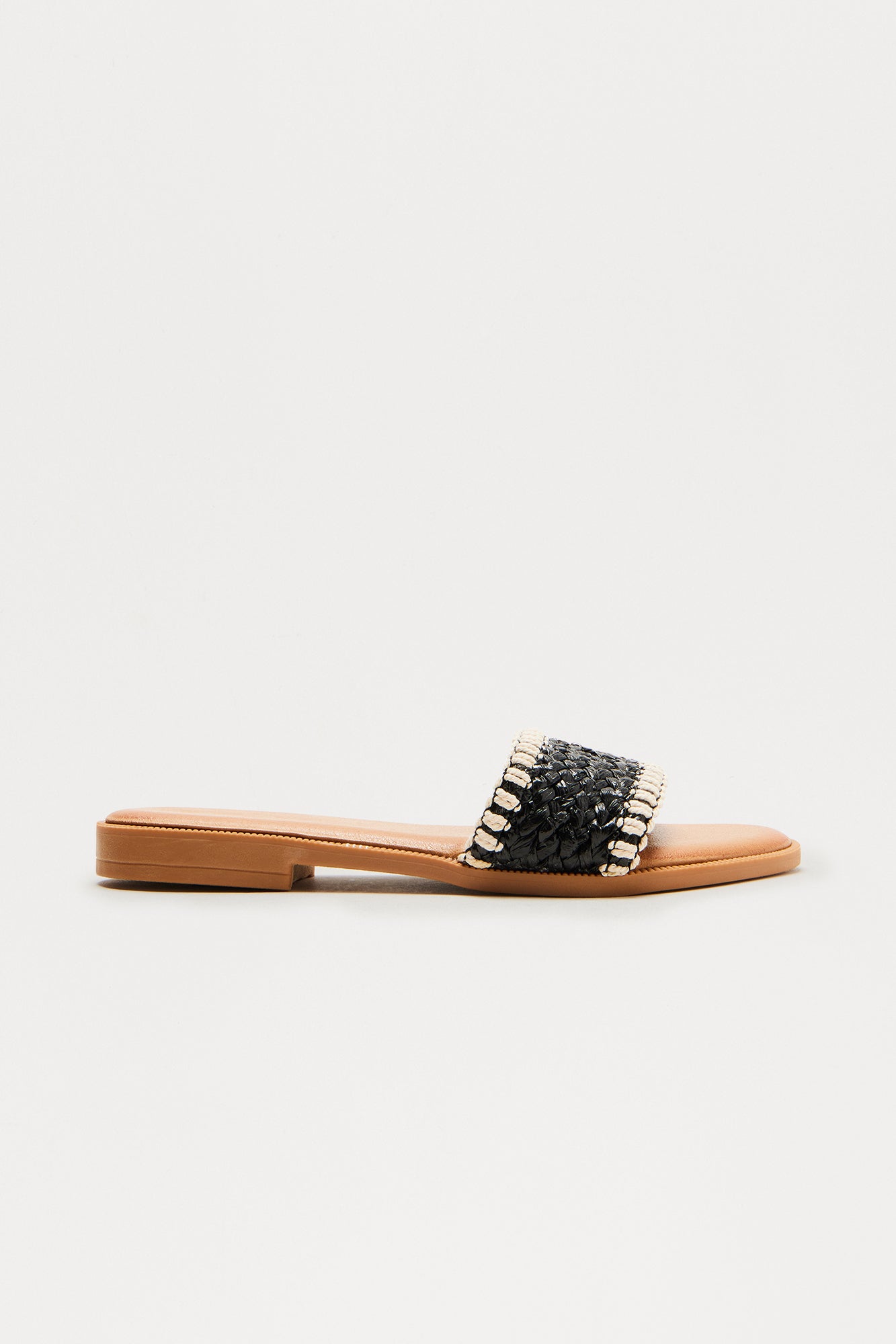 Wakiki Raffia Sandals - Black