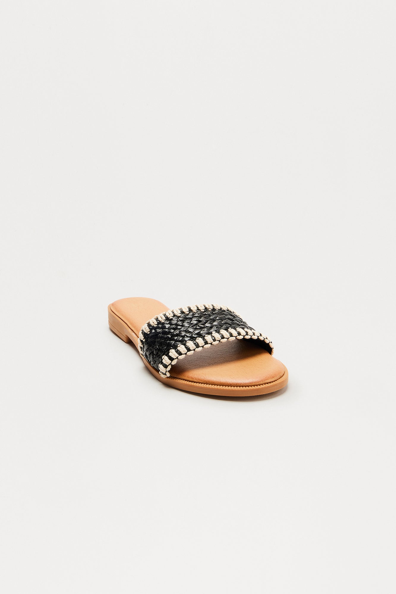 Wakiki Raffia Sandals - Black