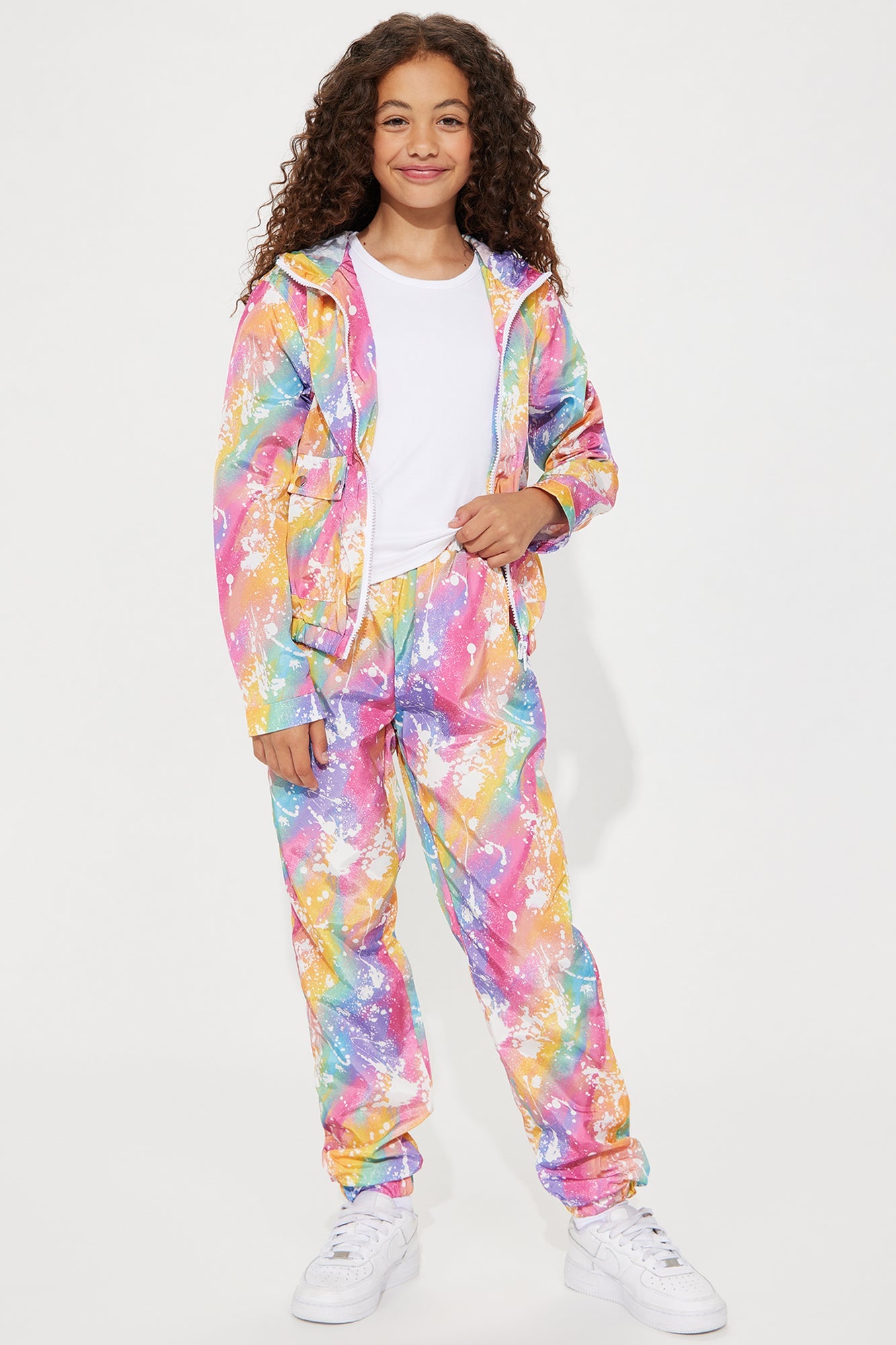 Mini Worldwide Artist Windbreaker Jogger Set - Multi Color