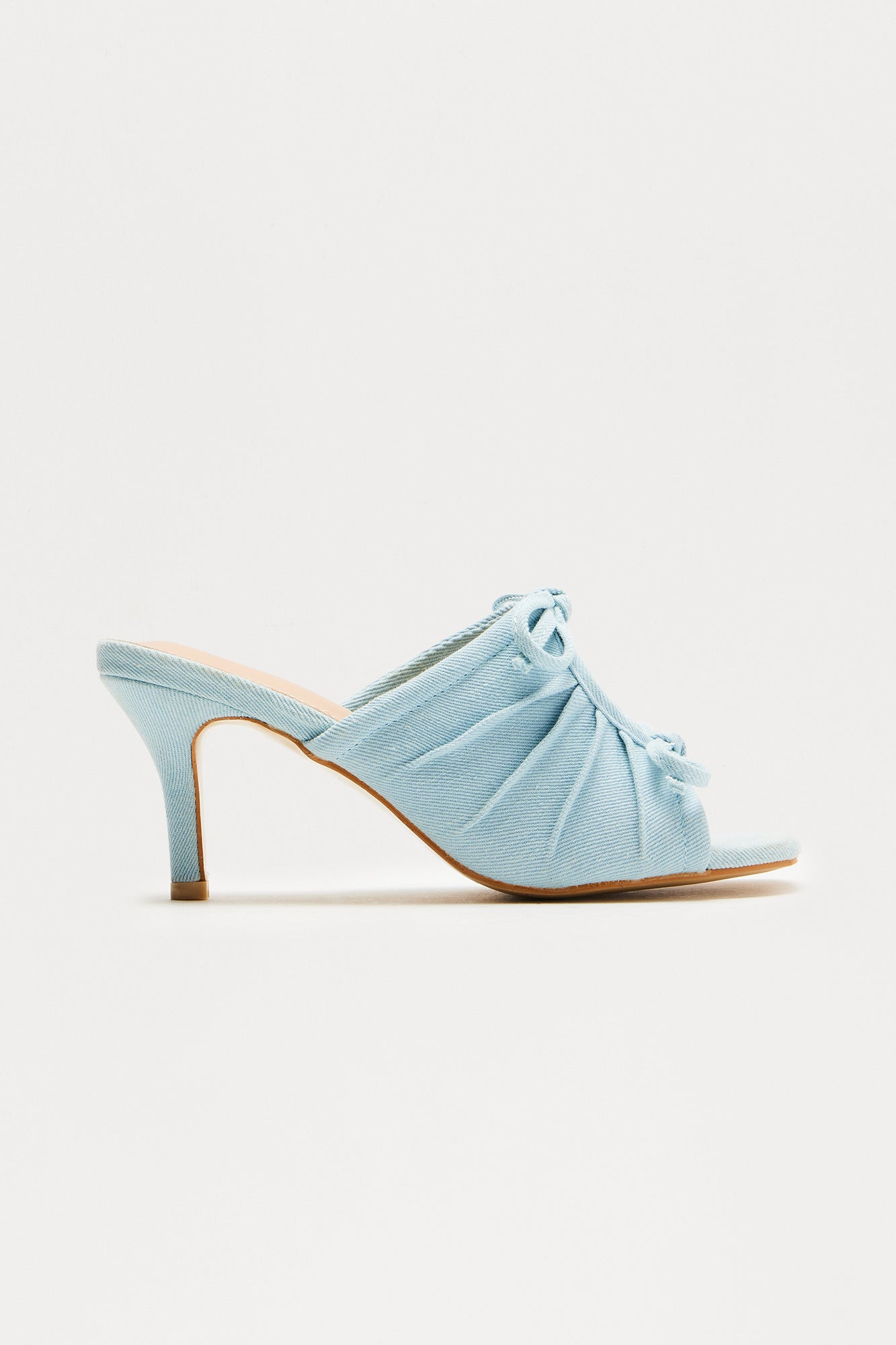 Palina Bow Denim Mules - Denim