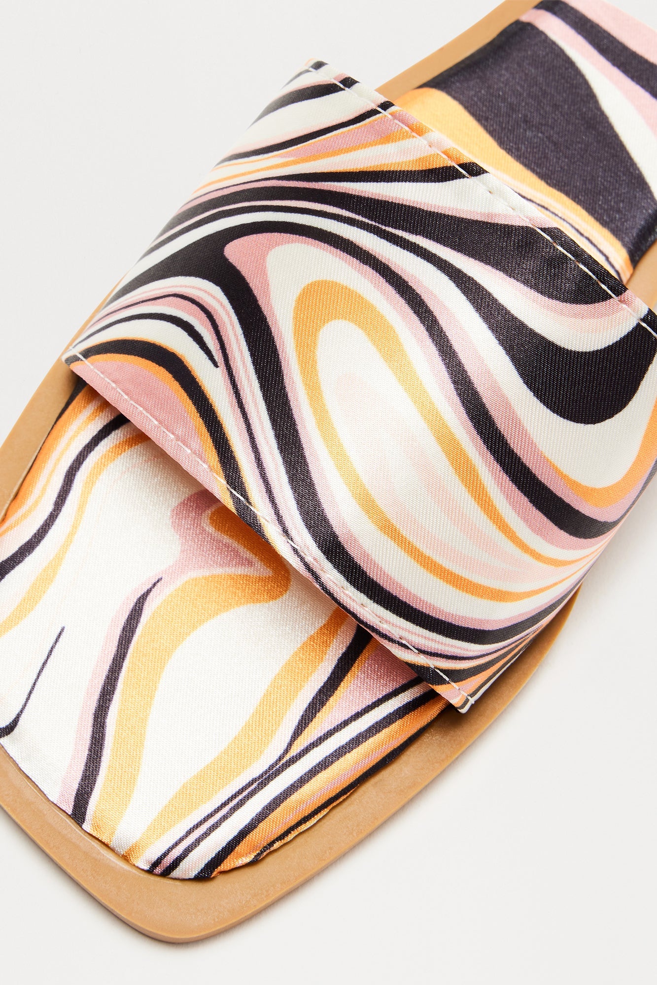 Yuri Satin Sandals - Orange/combo