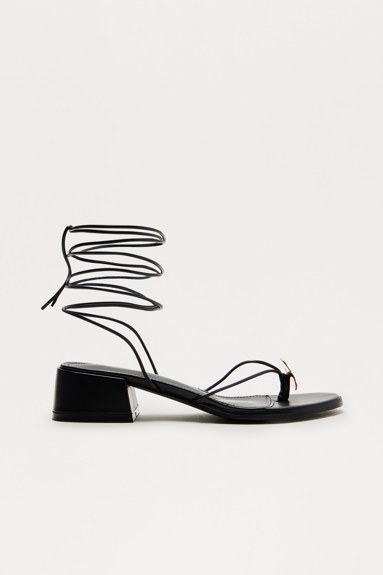 Tish Wrap Up Heels - Black