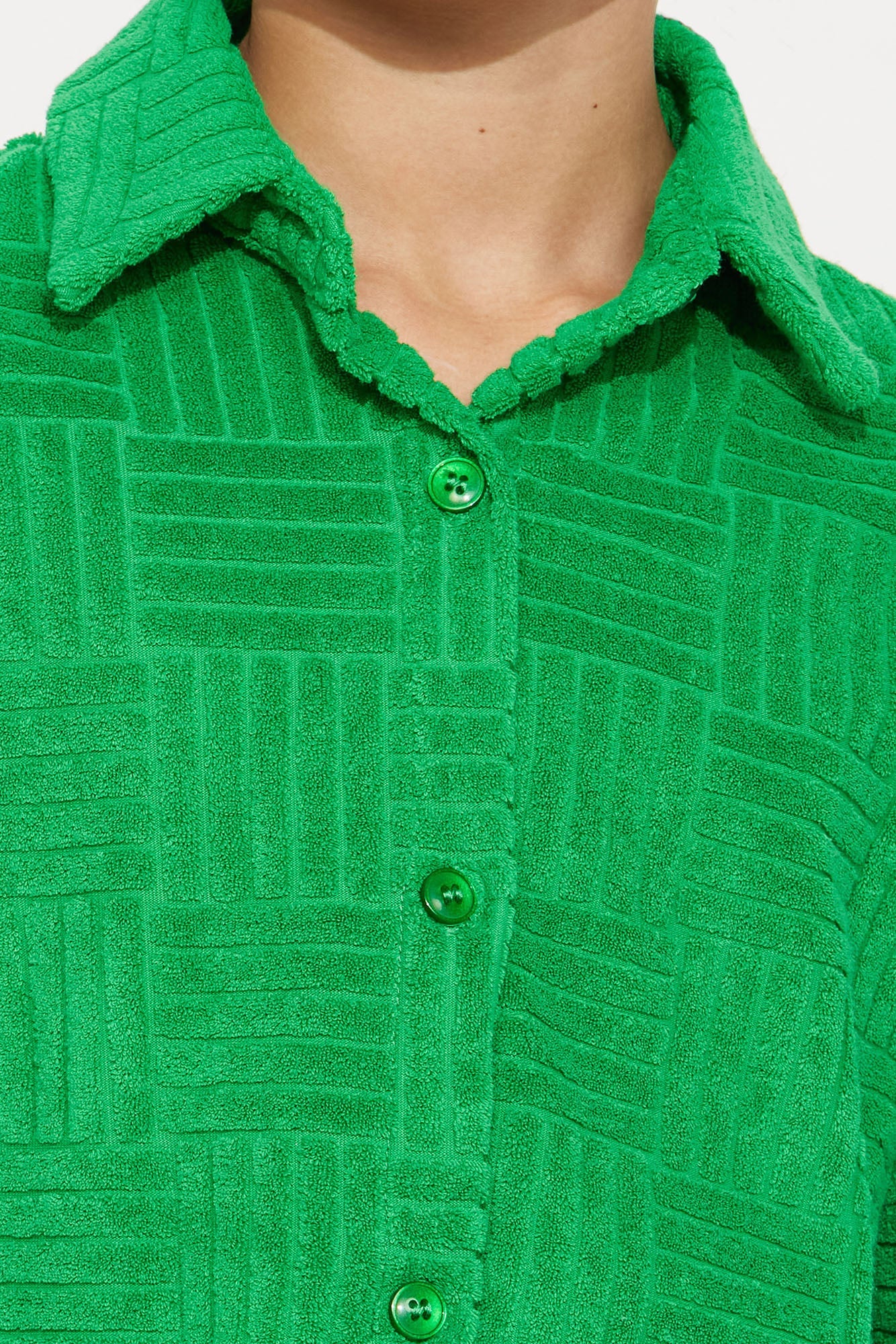 Mini Ayana Terry Cloth Short Set - Kelly Green