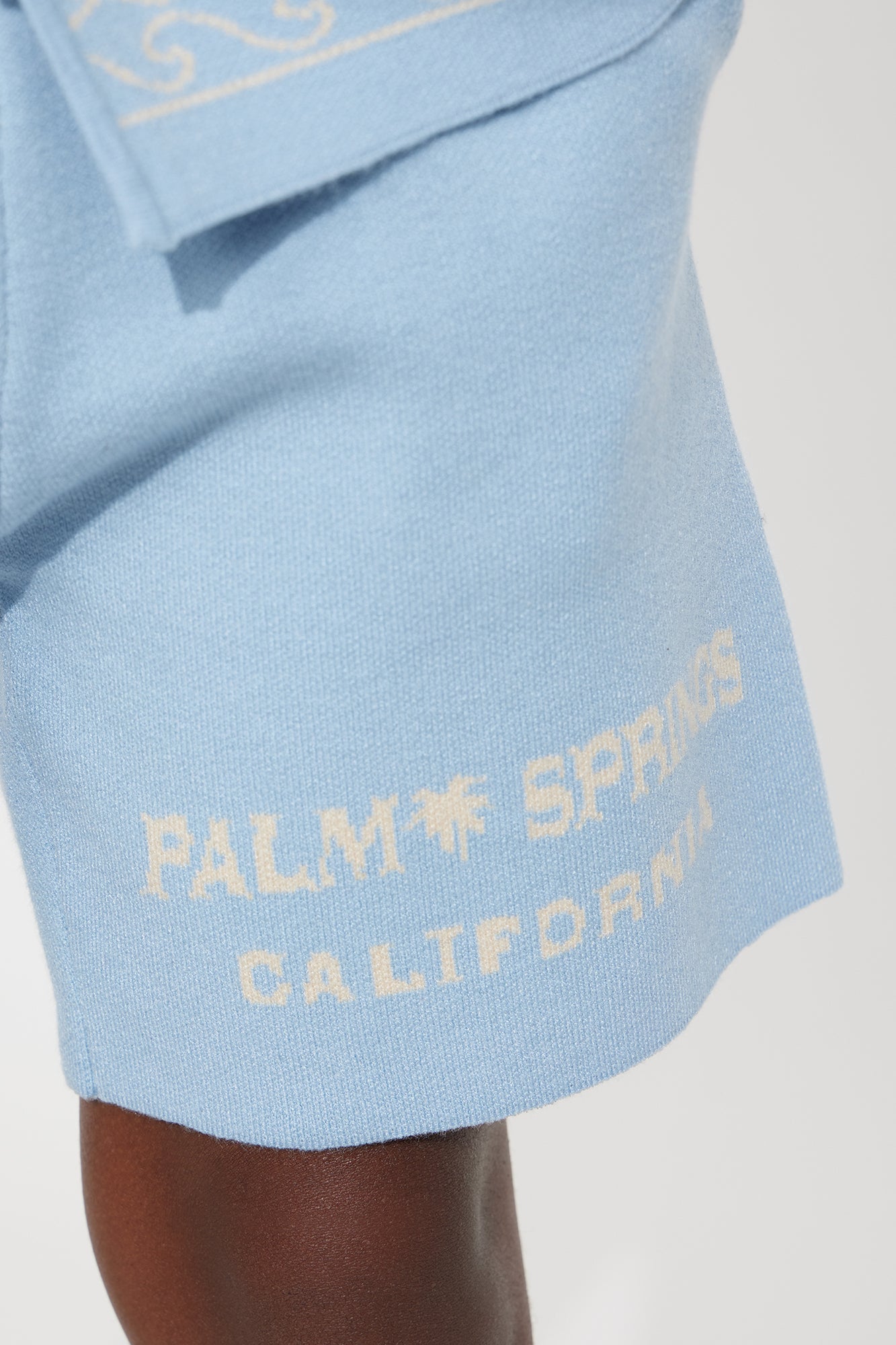 Mini Palm Springs Knitted Relaxed Shorts - Blue/combo